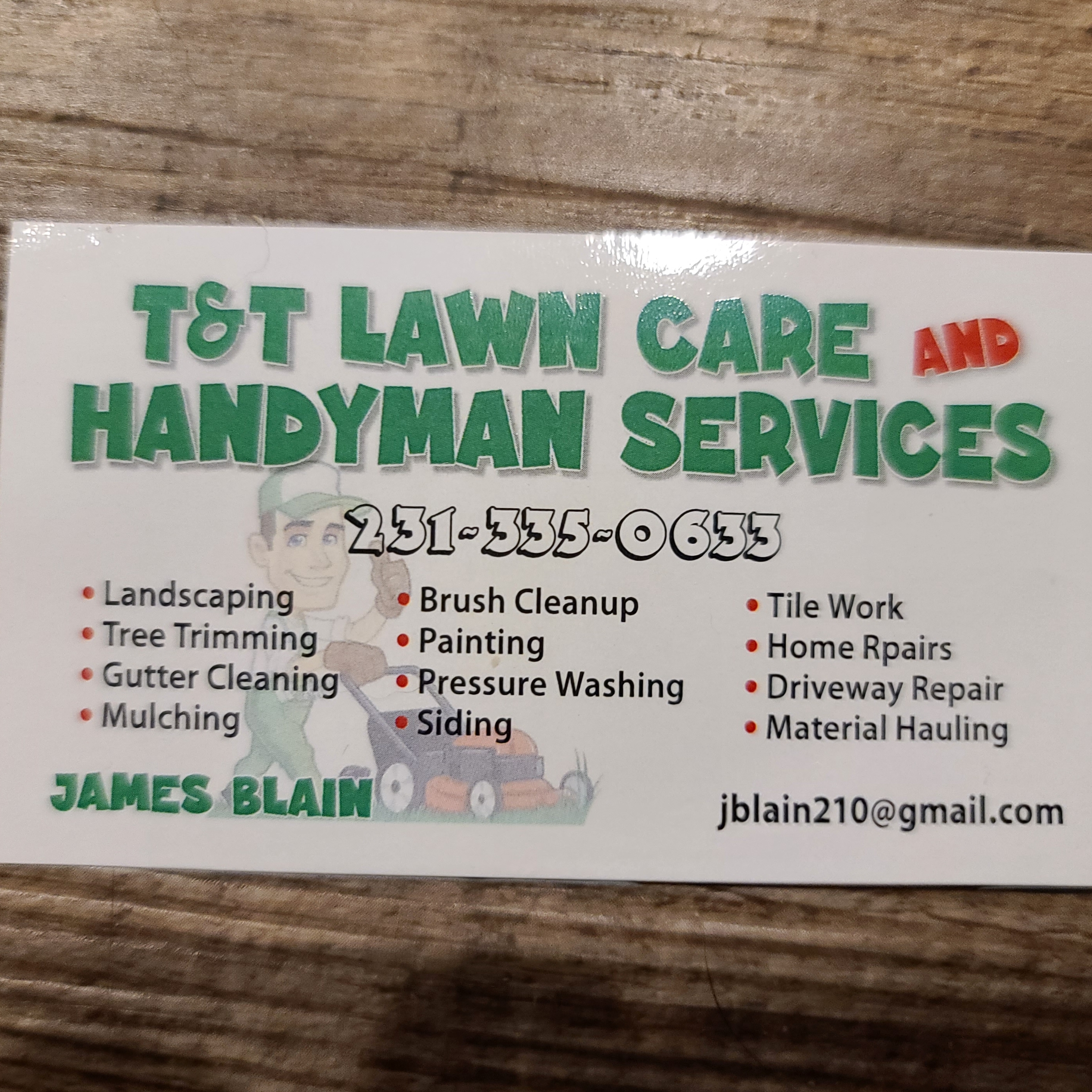 T&T Lawncare Services and Handyman logo