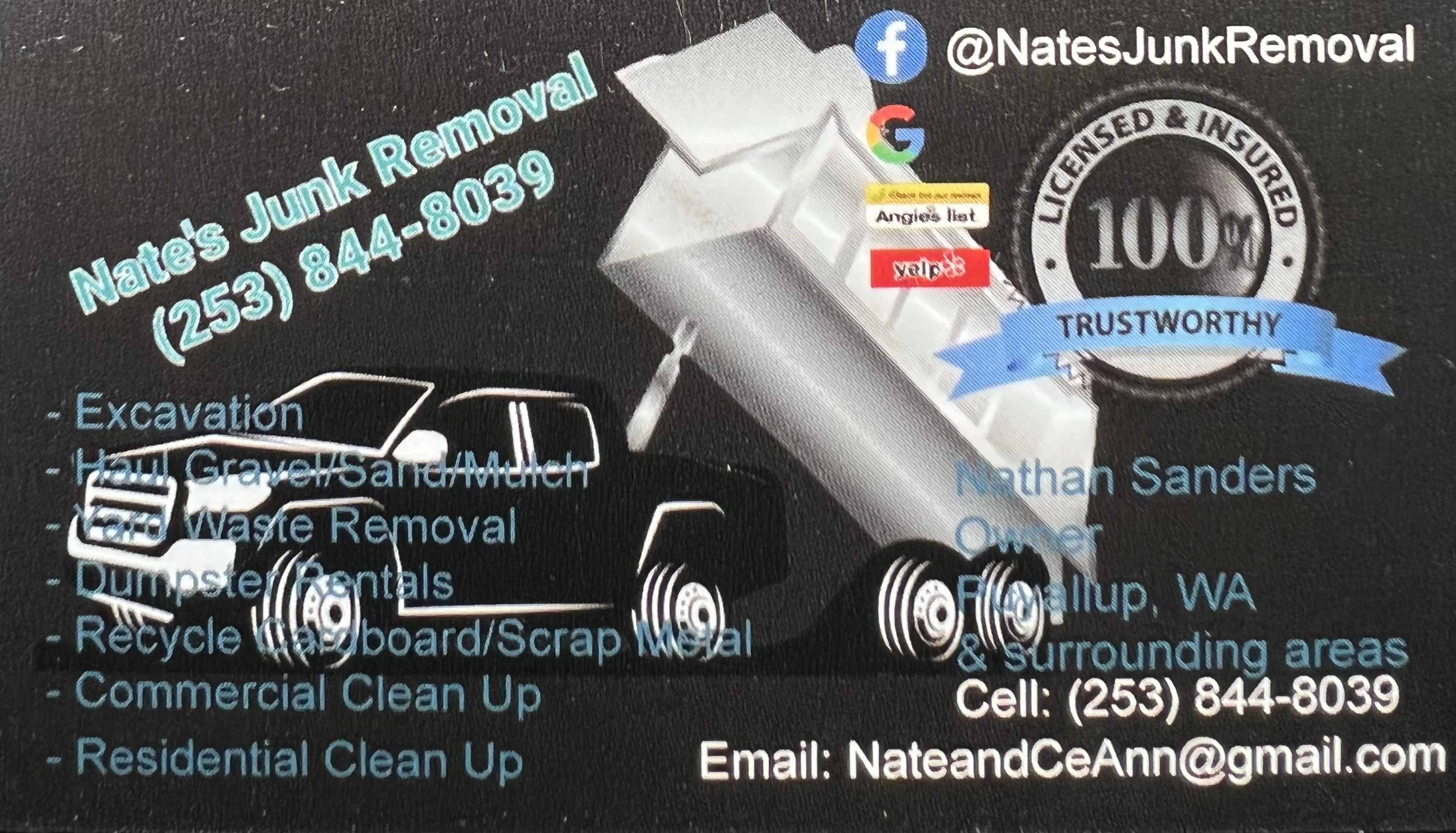 Nate’s Junk Removal & Excavation logo