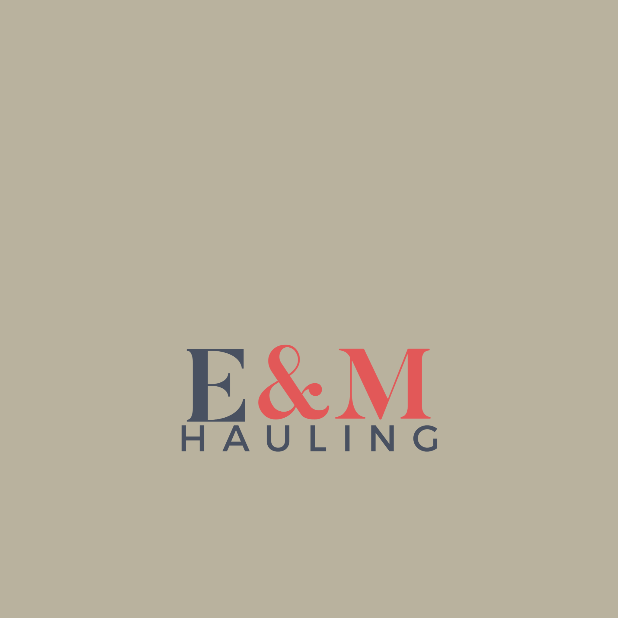 Logo for E & M Hauling