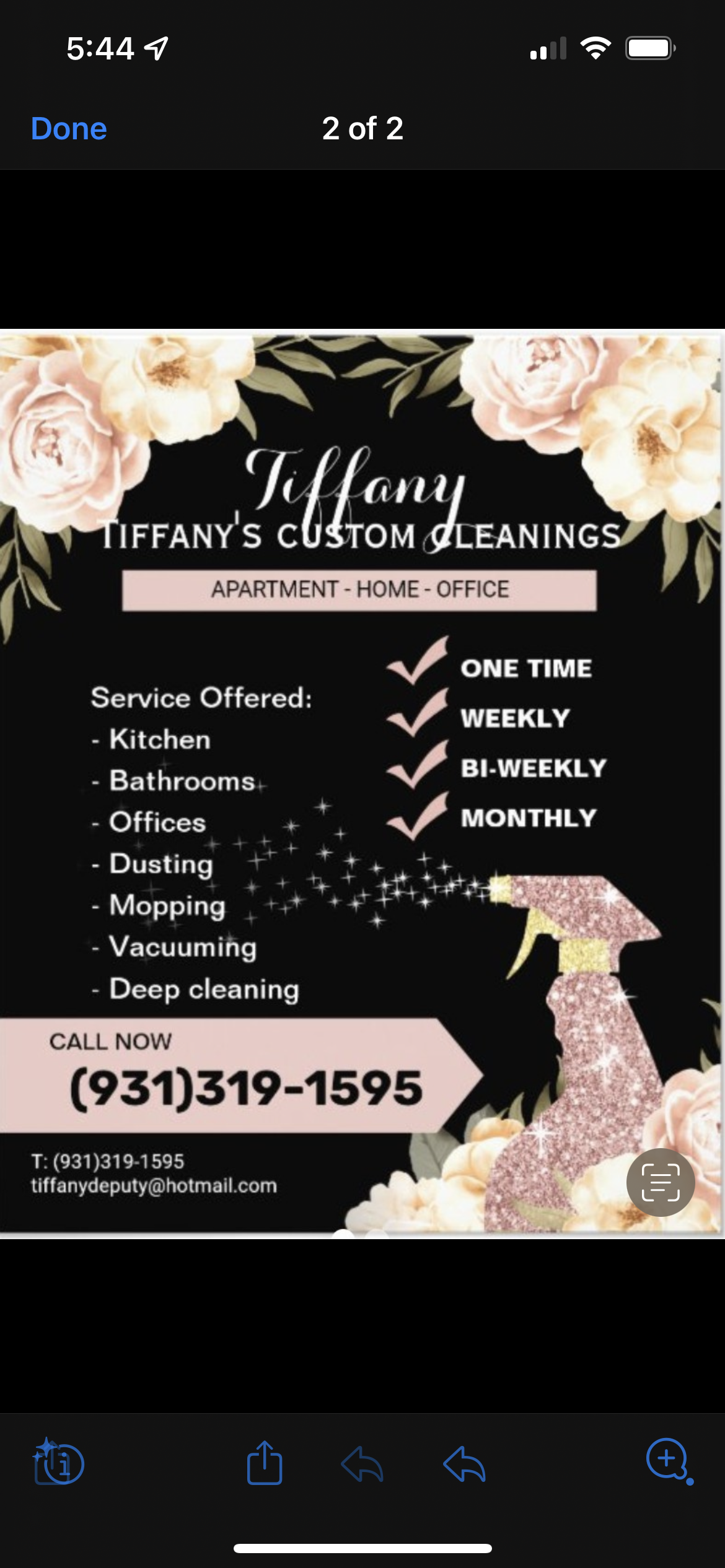 Avatar for Tiffanys Custom Cleaning