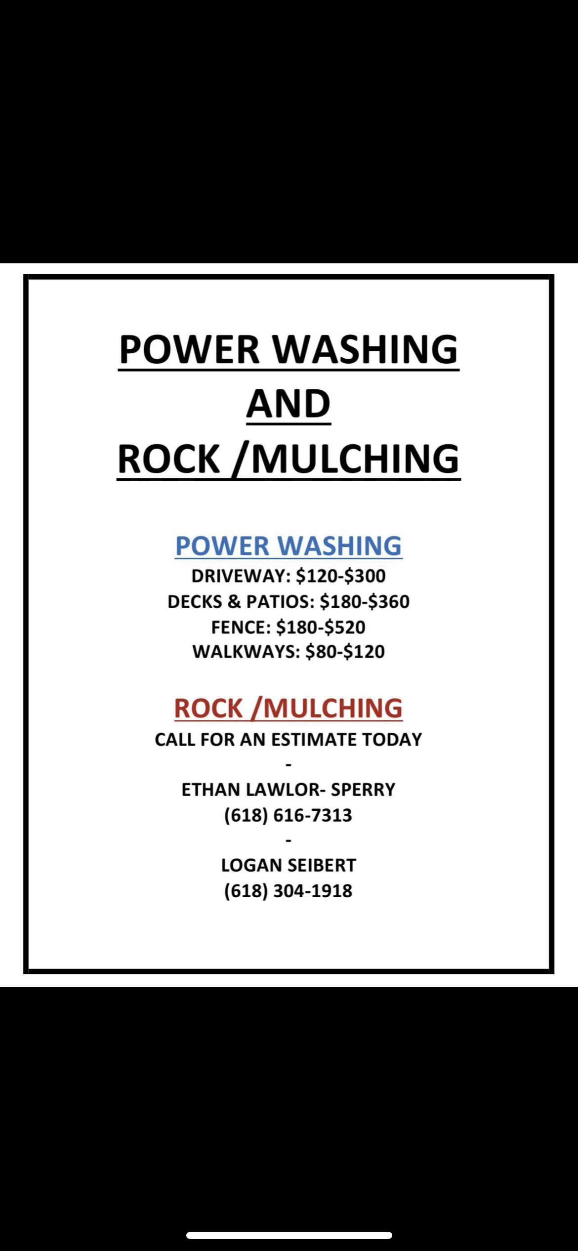 Power Washing/Rock & Mulching logo