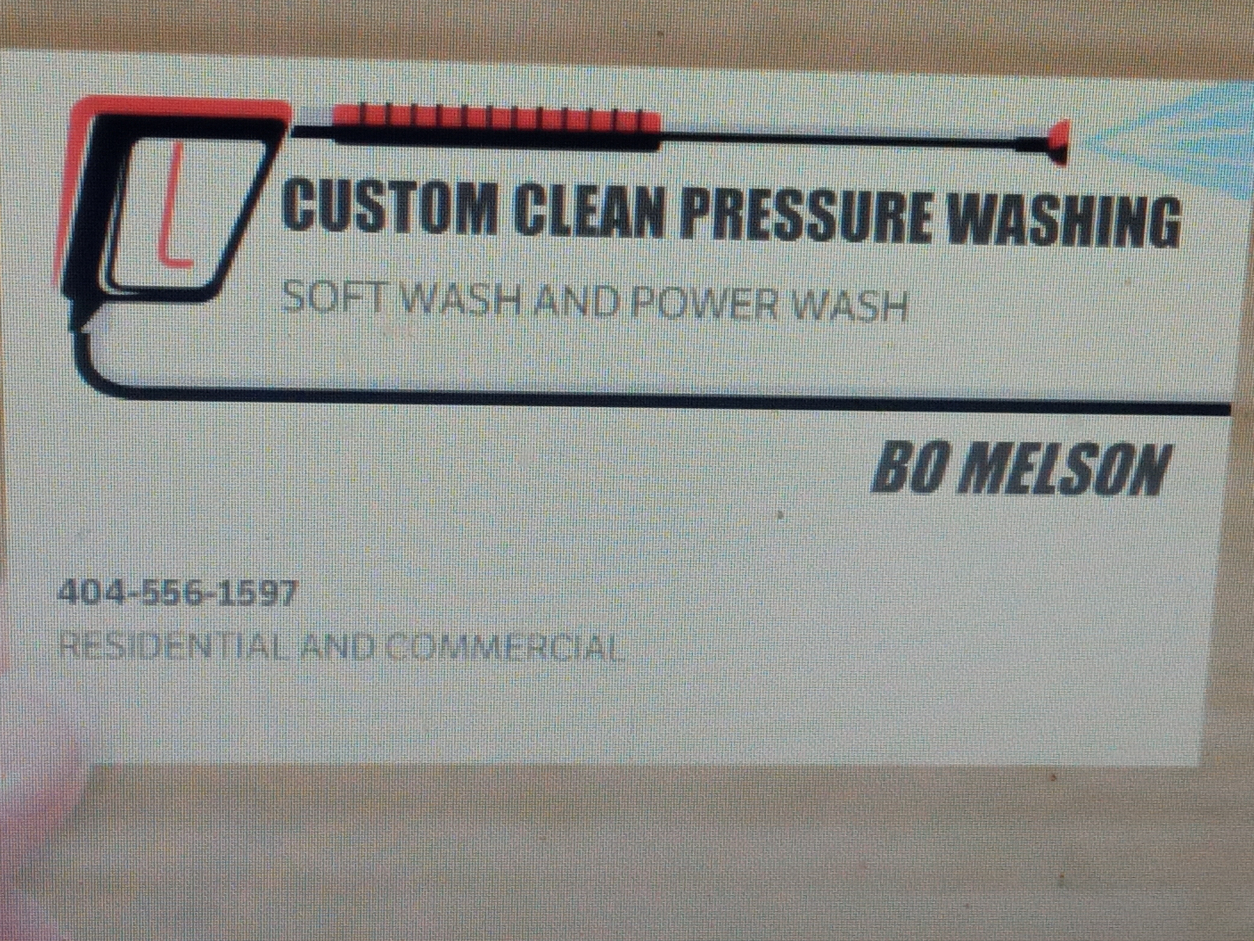 Custom Clean Pressure Washing logo