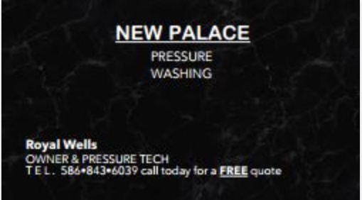 Logo for New Palace pressure washing