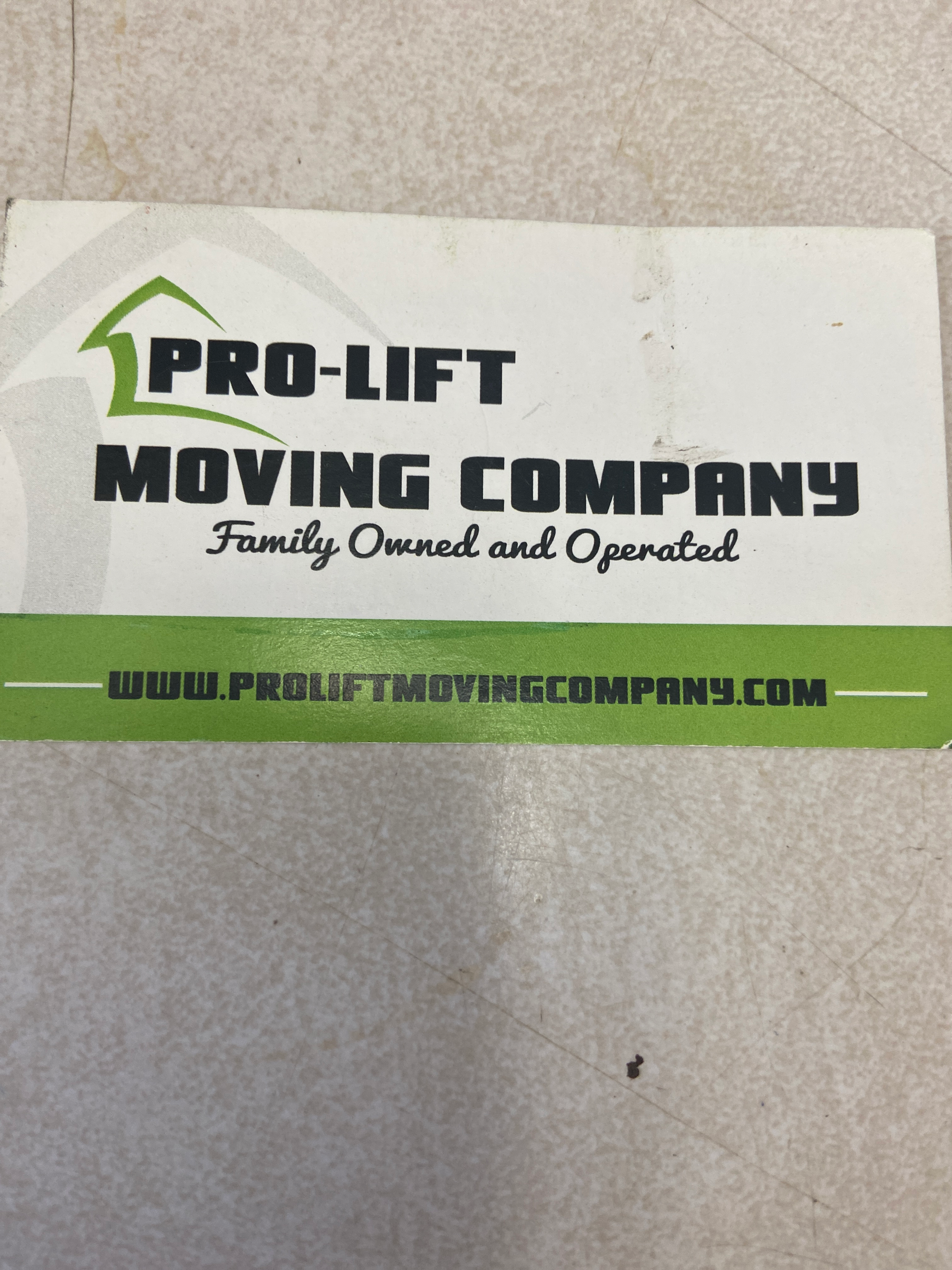 Logo for Pro-Lift Moving Company LLC