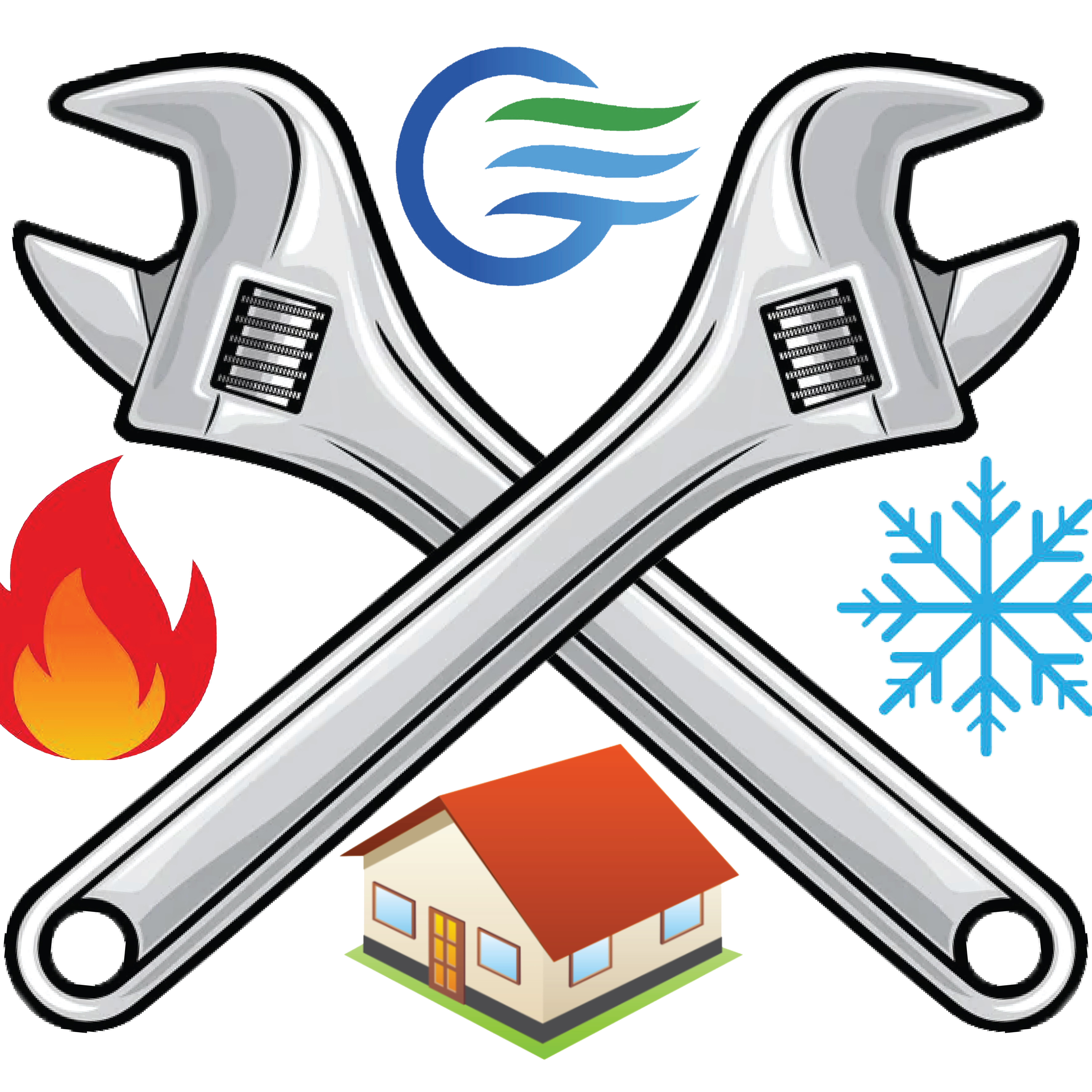Heating air & water logo