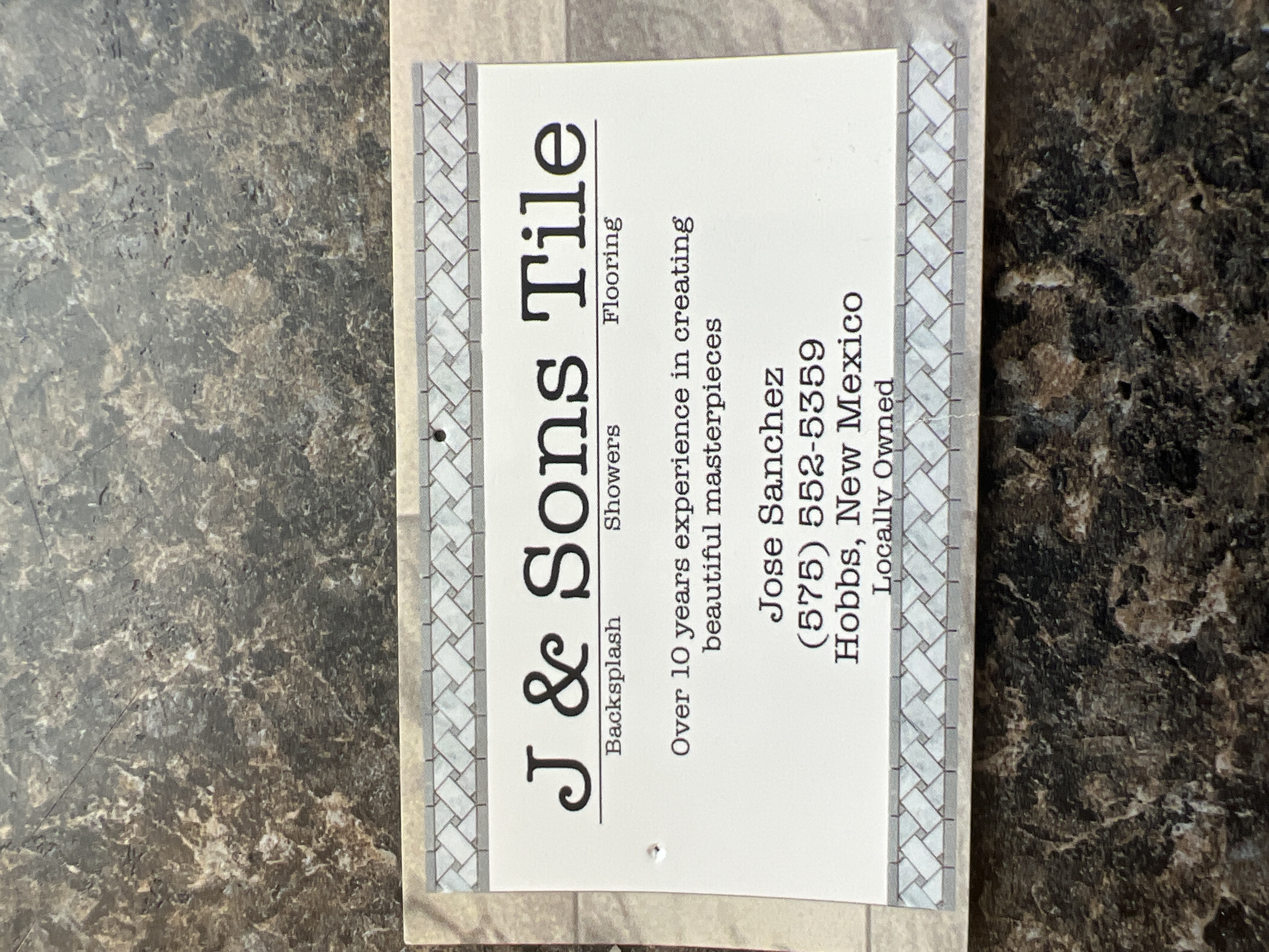 J and Sons tile logo