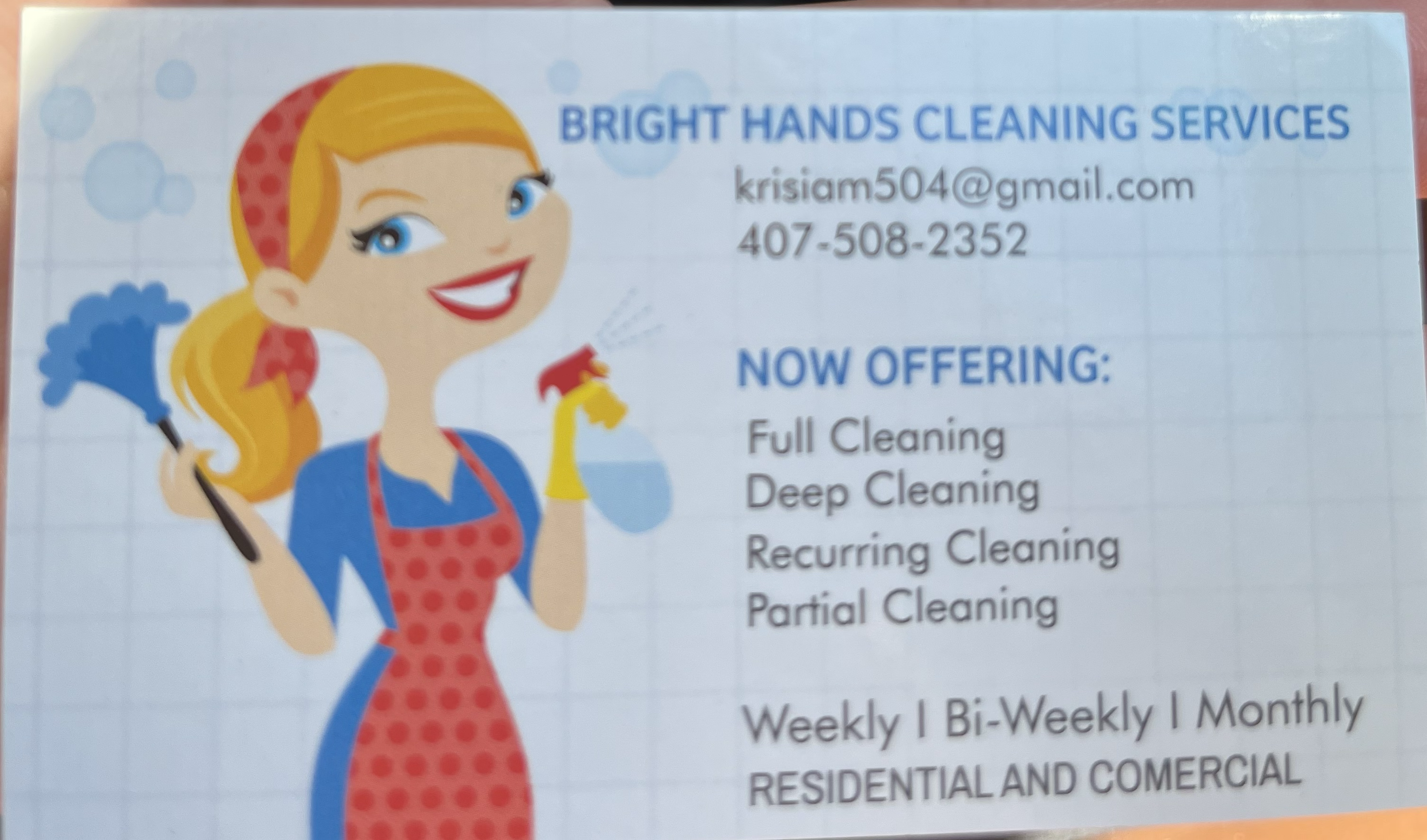 BRIGHT HANDS CLEANING SERVICES logo