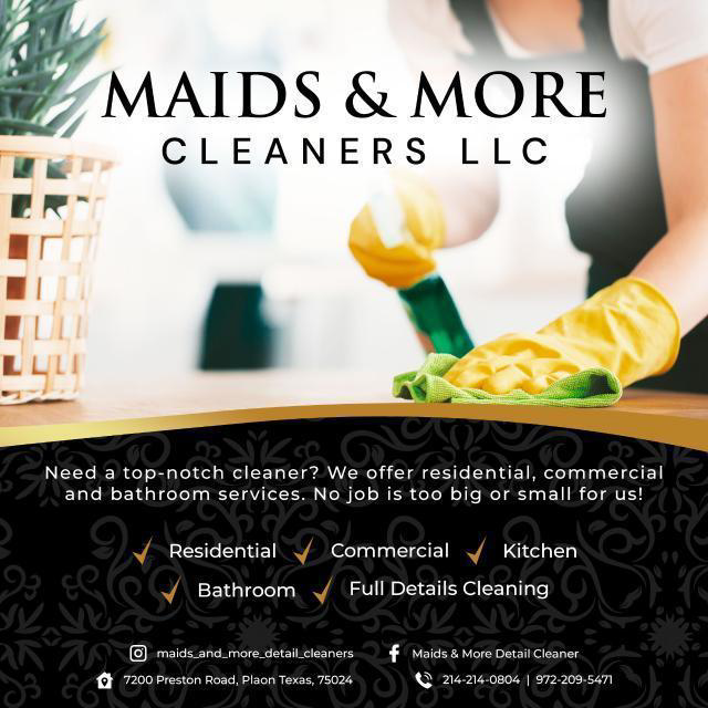 Logo for Maids & More Detail Cleaners