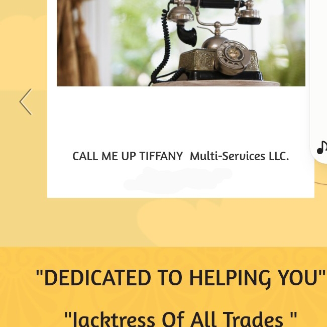 Logo for CALL ME UP TIFFANYMulti-Services