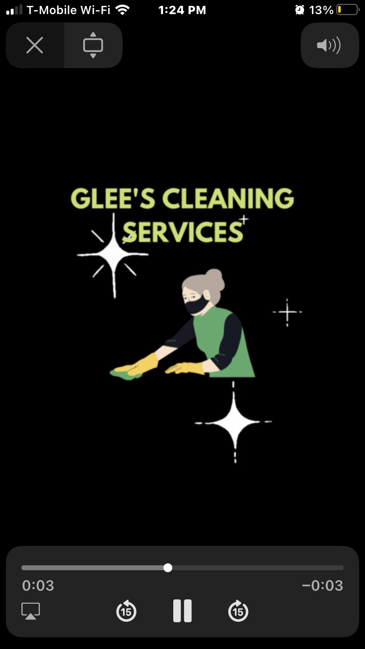 Logo for Glee's cleaning services