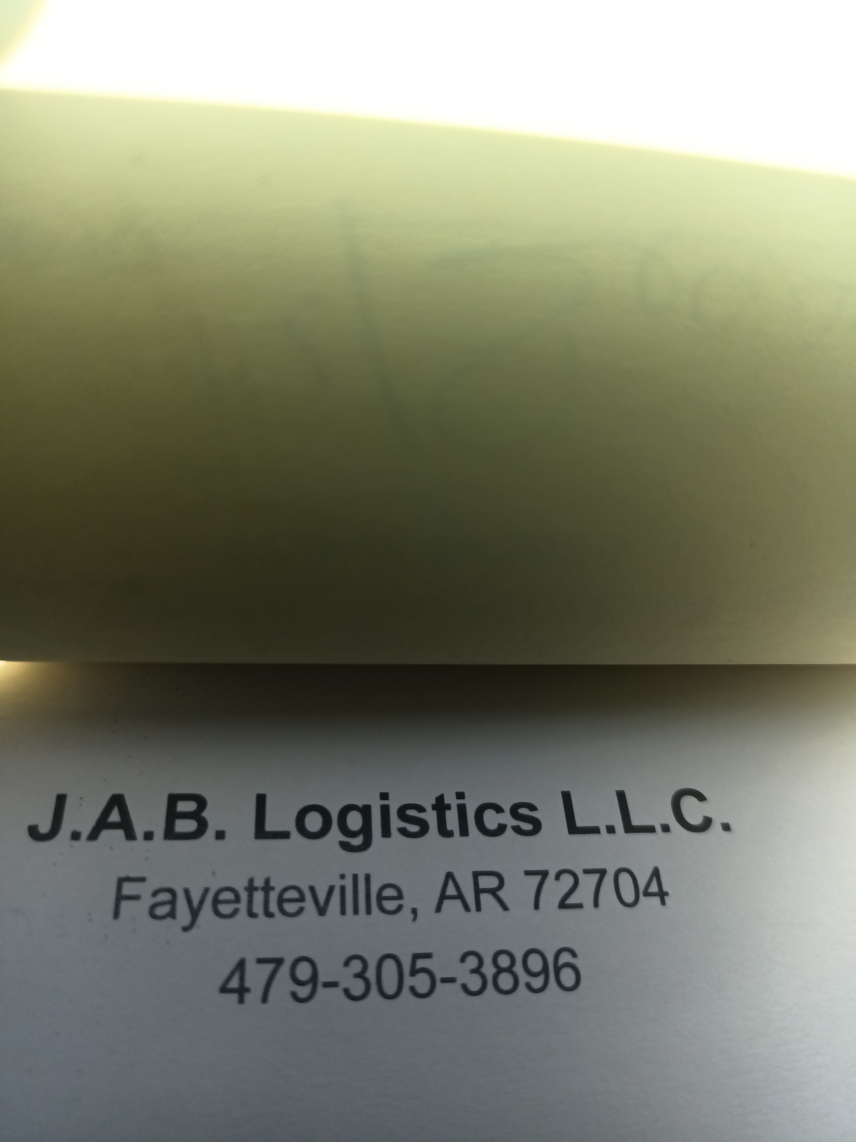 Logo for JAB LOGISTICS LLC.