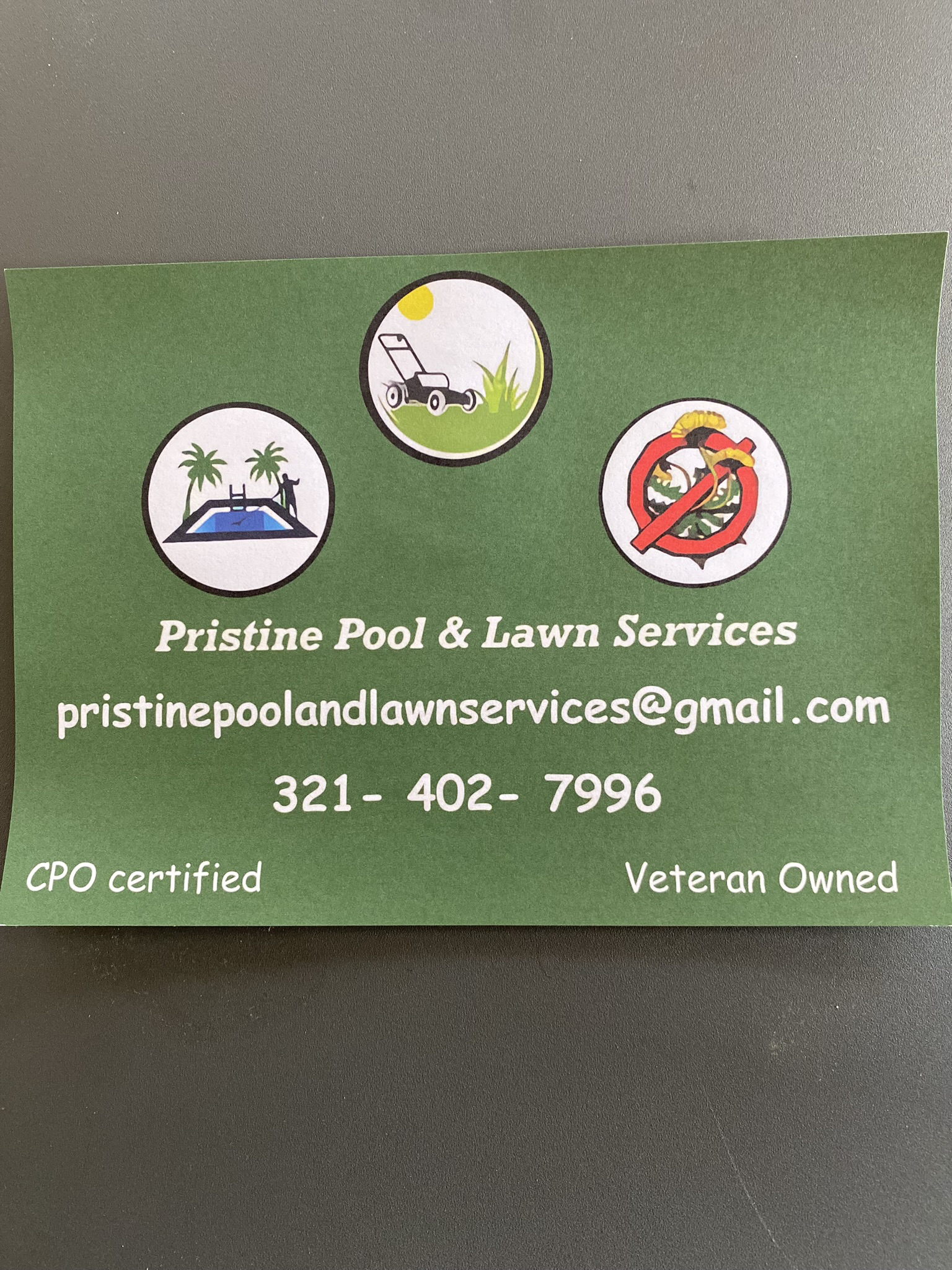 Pristine Pools and Lawn Services logo