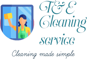 Logo for T & E cleaning service