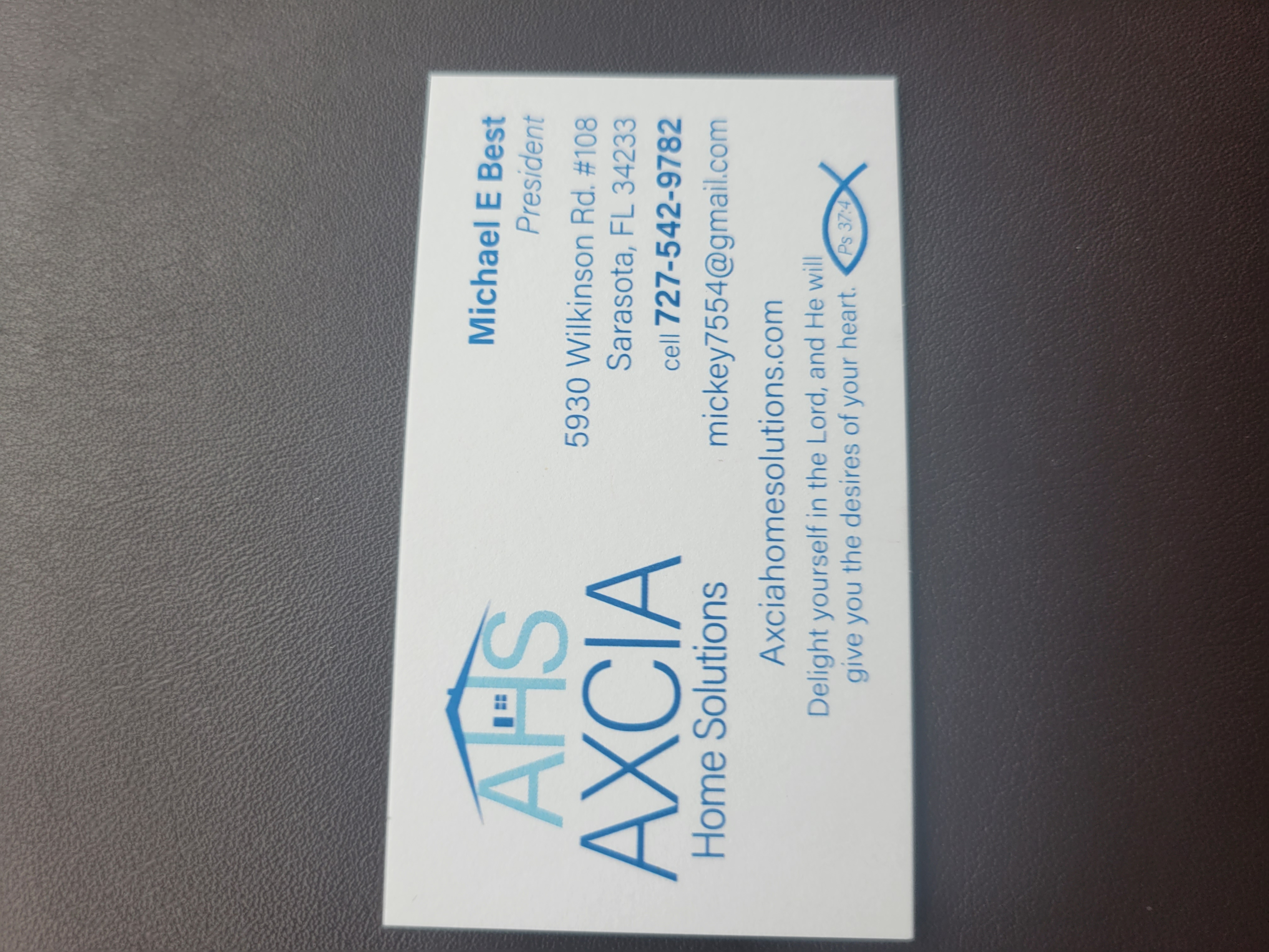 Logo for Axcia Home Solutions