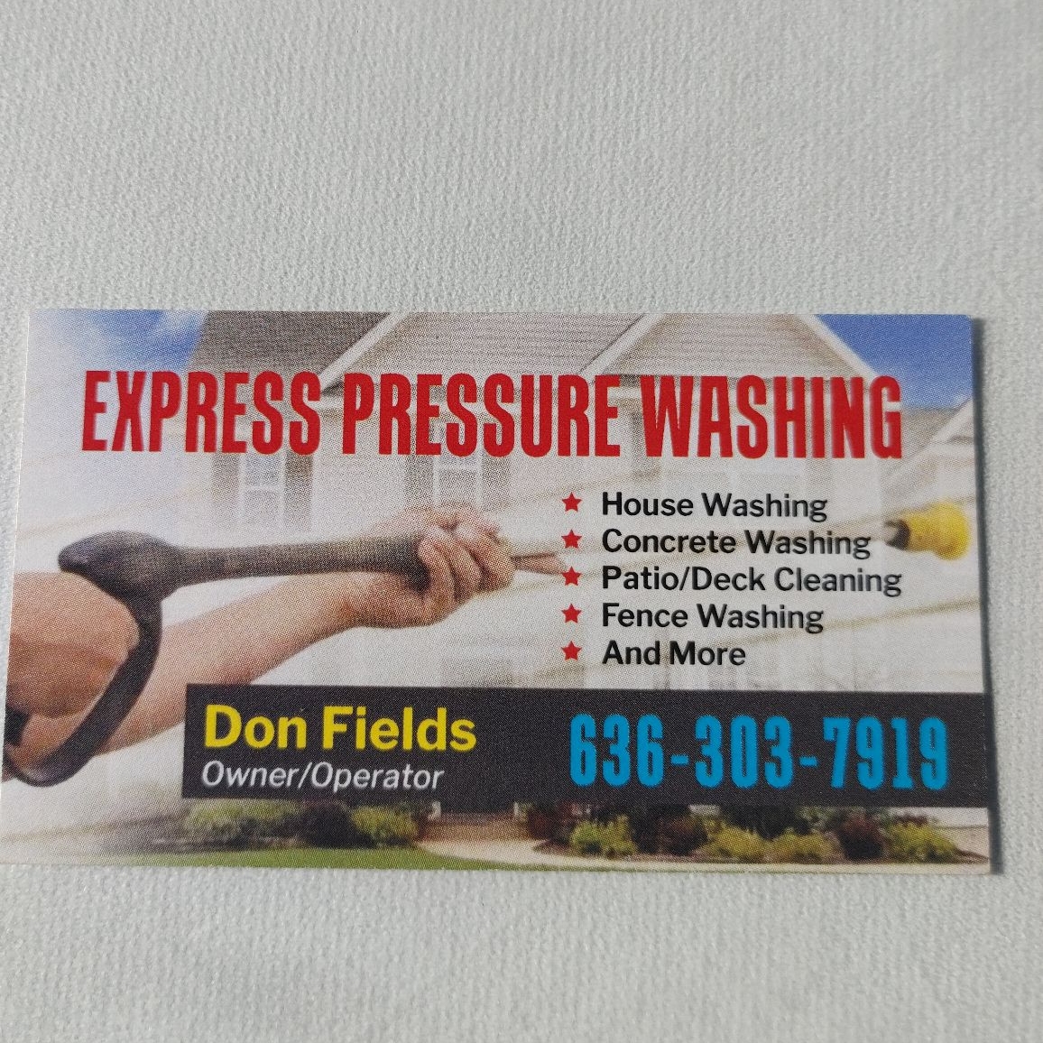 Express pressure washing logo