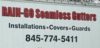Logo for Rain-go seamless gutters