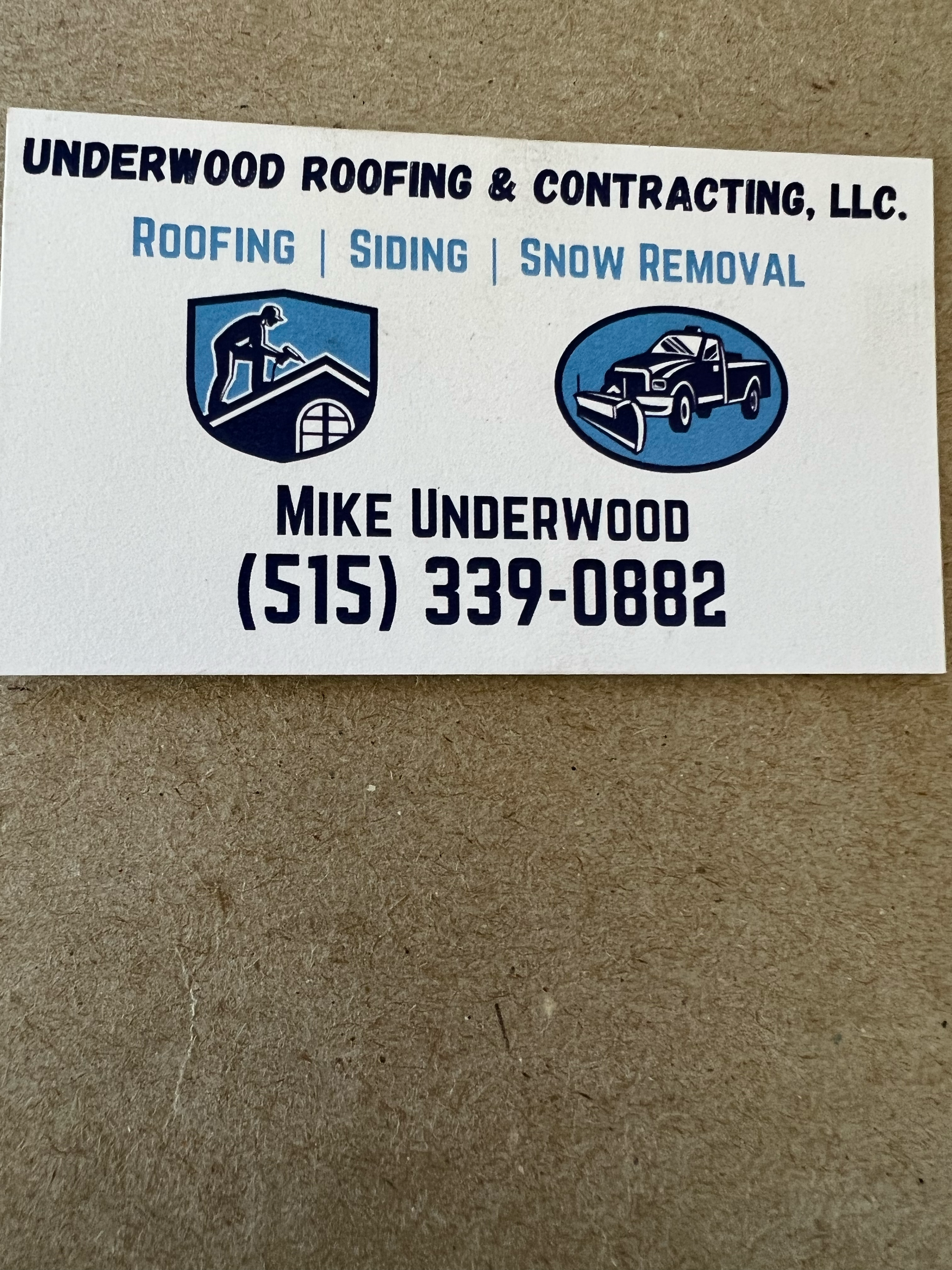 underwood roofing and contracting llc logo