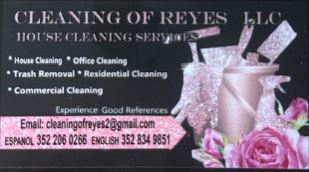 Logo for Cleaning of Reyes LLC.