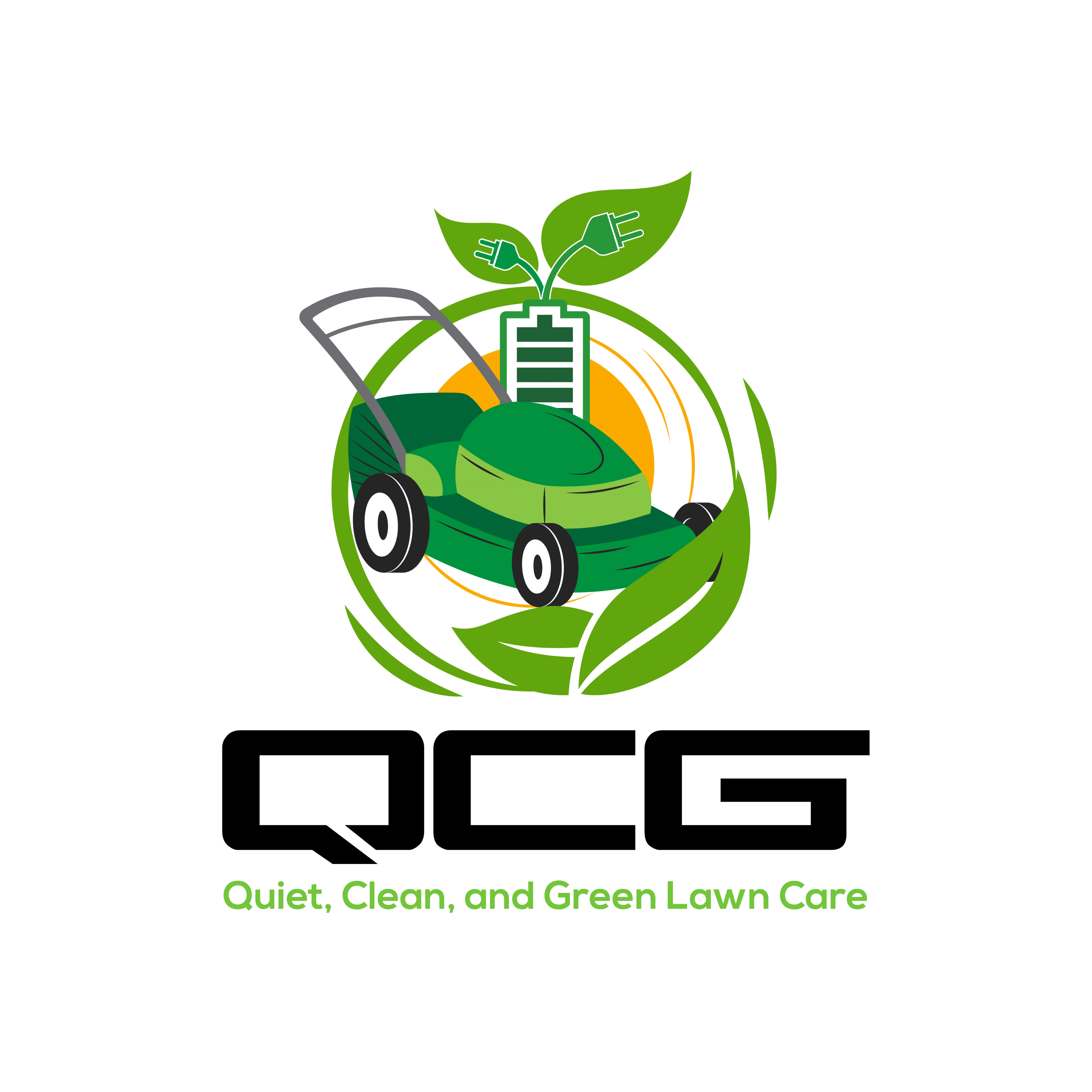 Logo for Quiet, Clean, and Green Lawncare