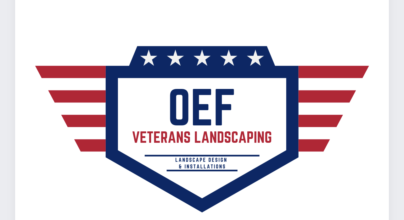 OEF Veterans Landscaping logo