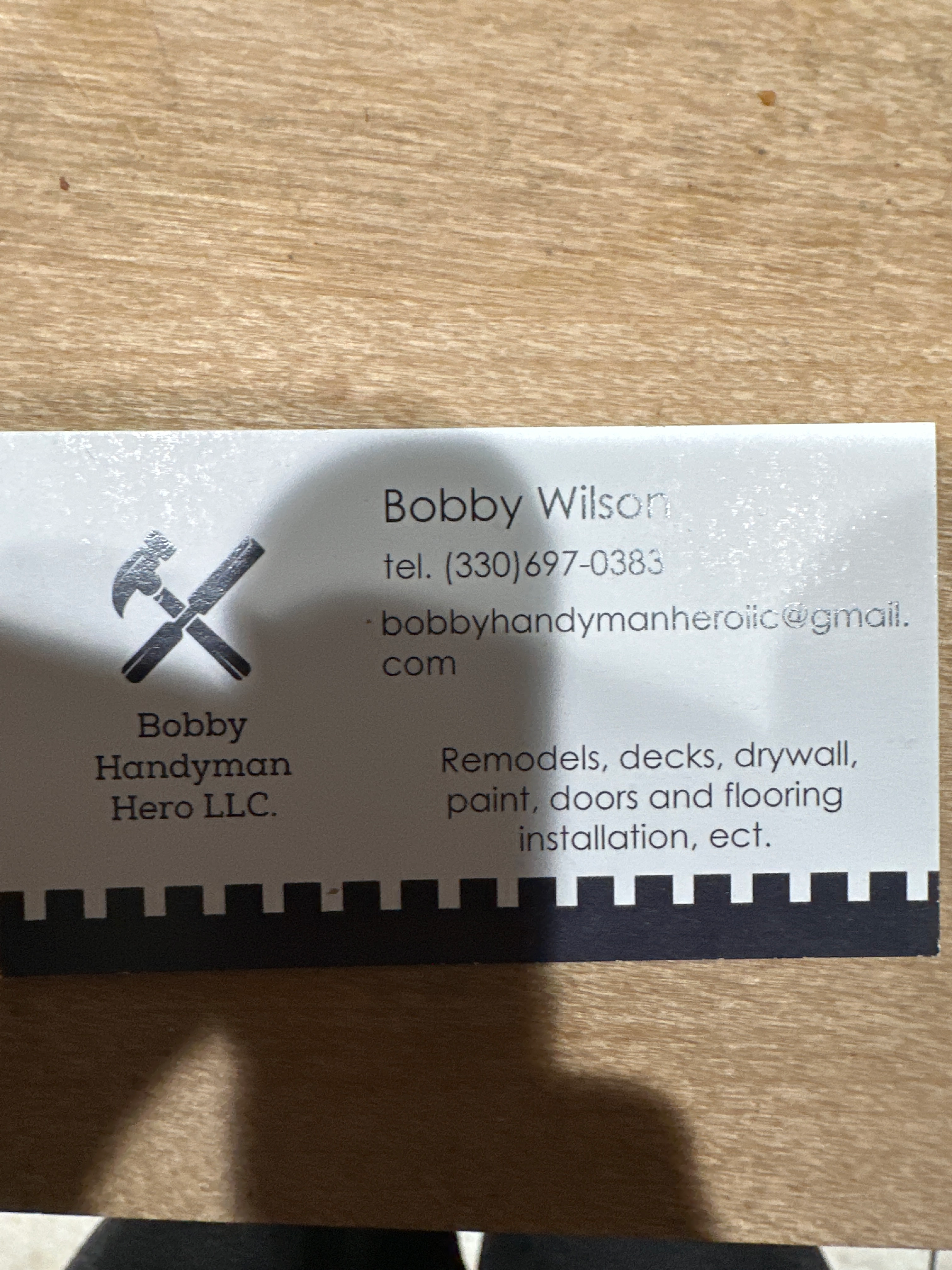 Bobby handyman hero LLC logo