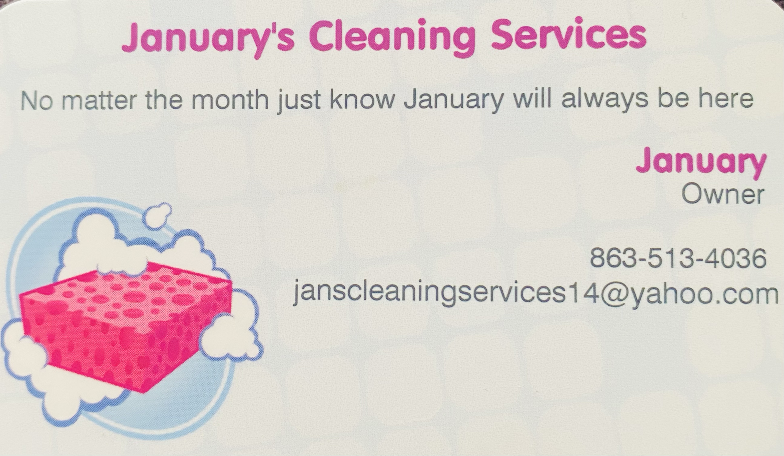 Logo for Januarys Cleaning Services