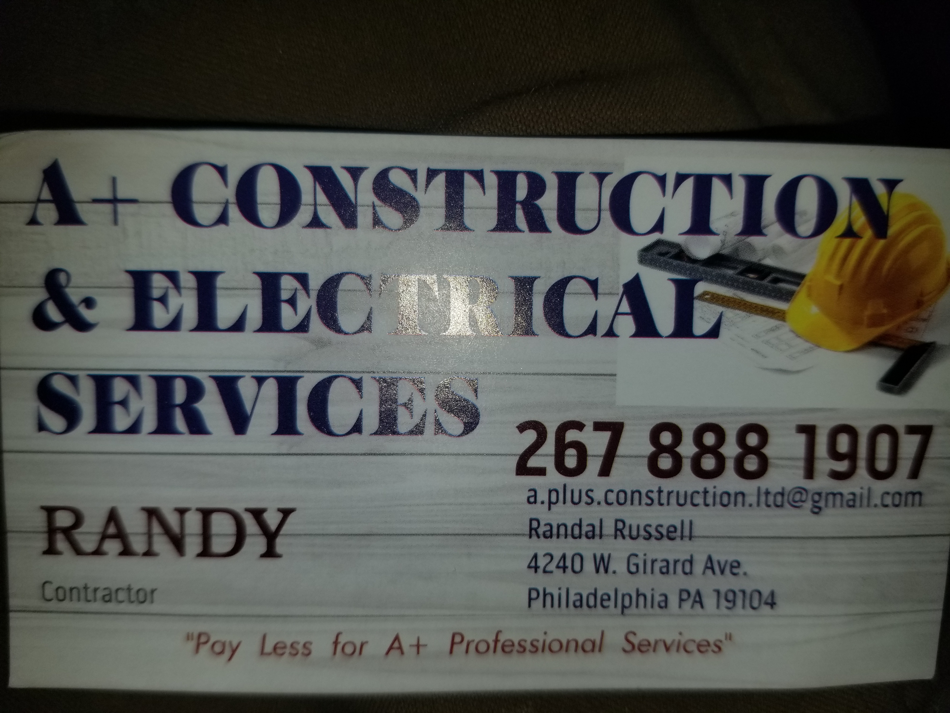 Logo for A Plus electrical & Construction