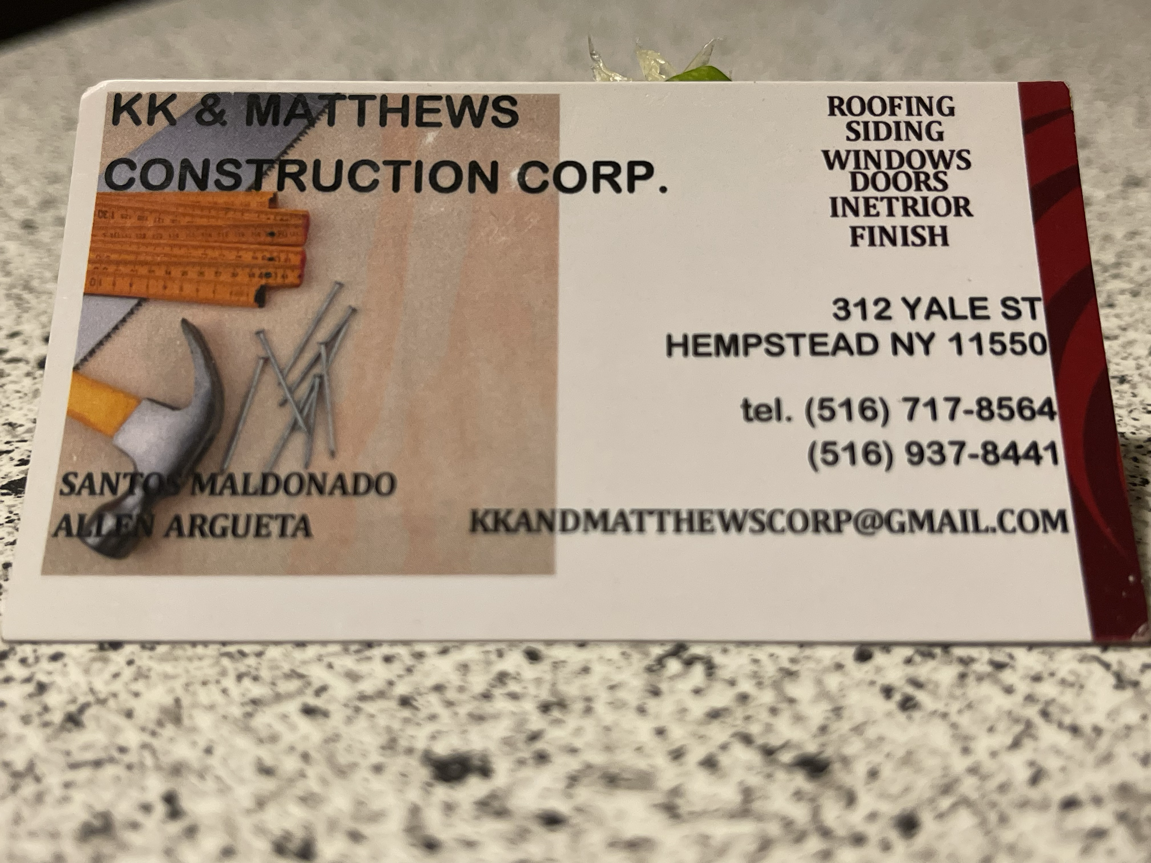 KK And Matthews Construction Corp. logo