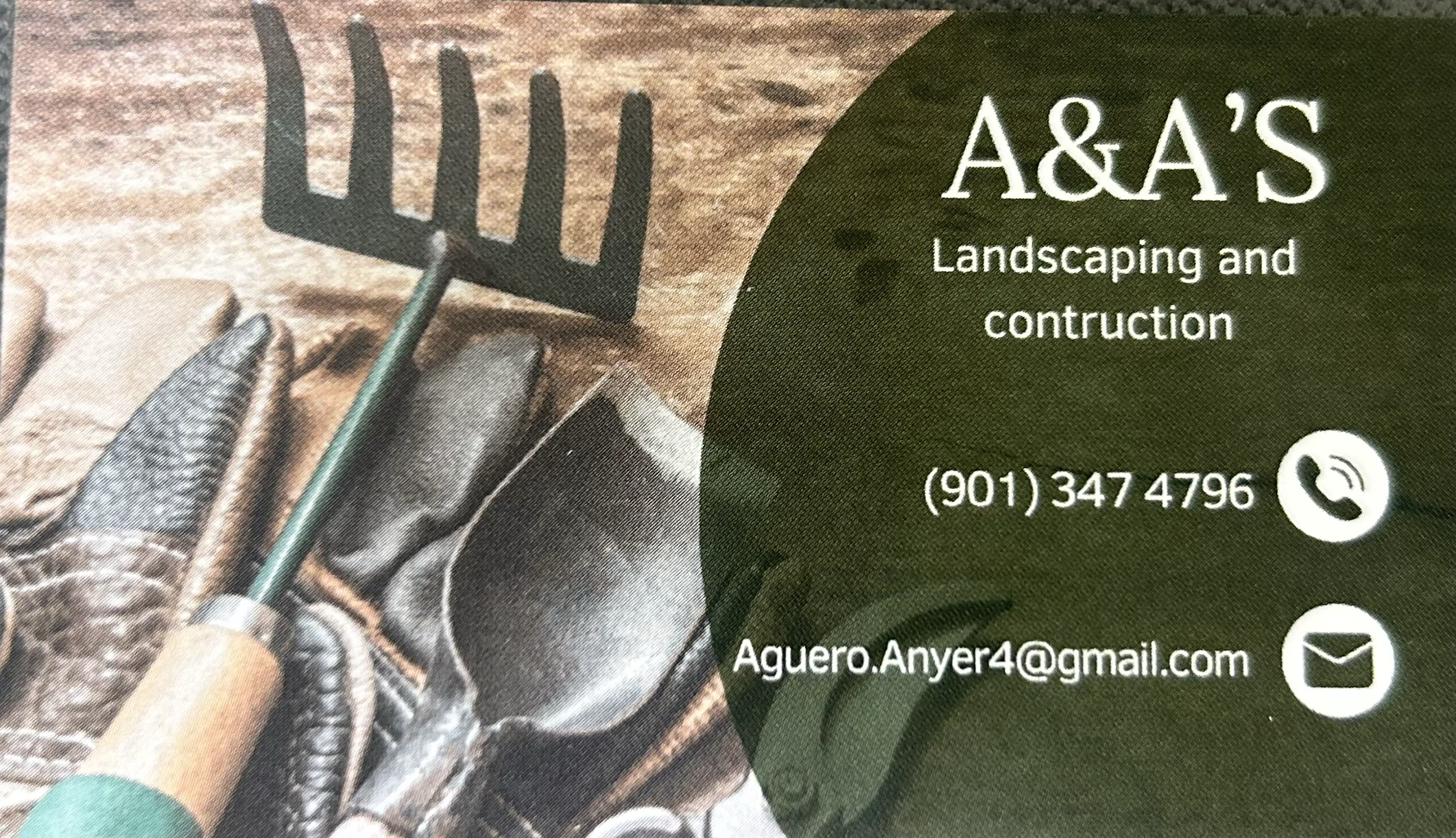 A and A's Landscaping and Construction logo