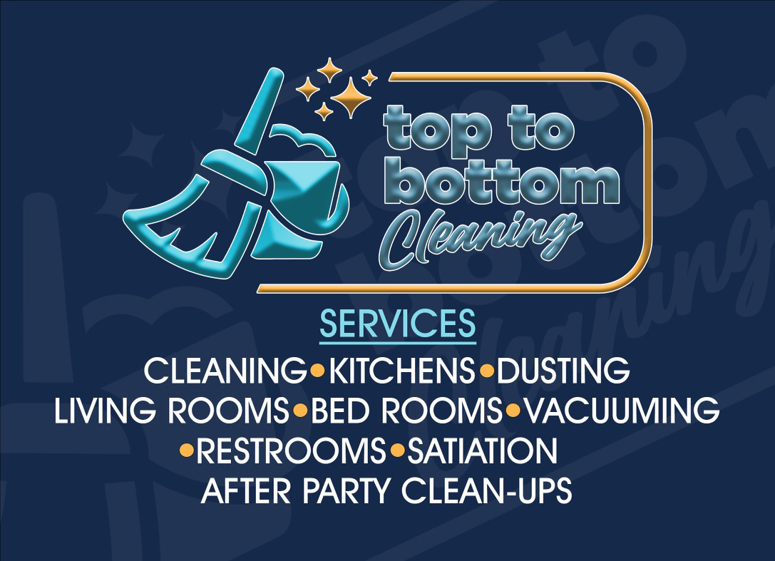 Top to bottom cleaning logo