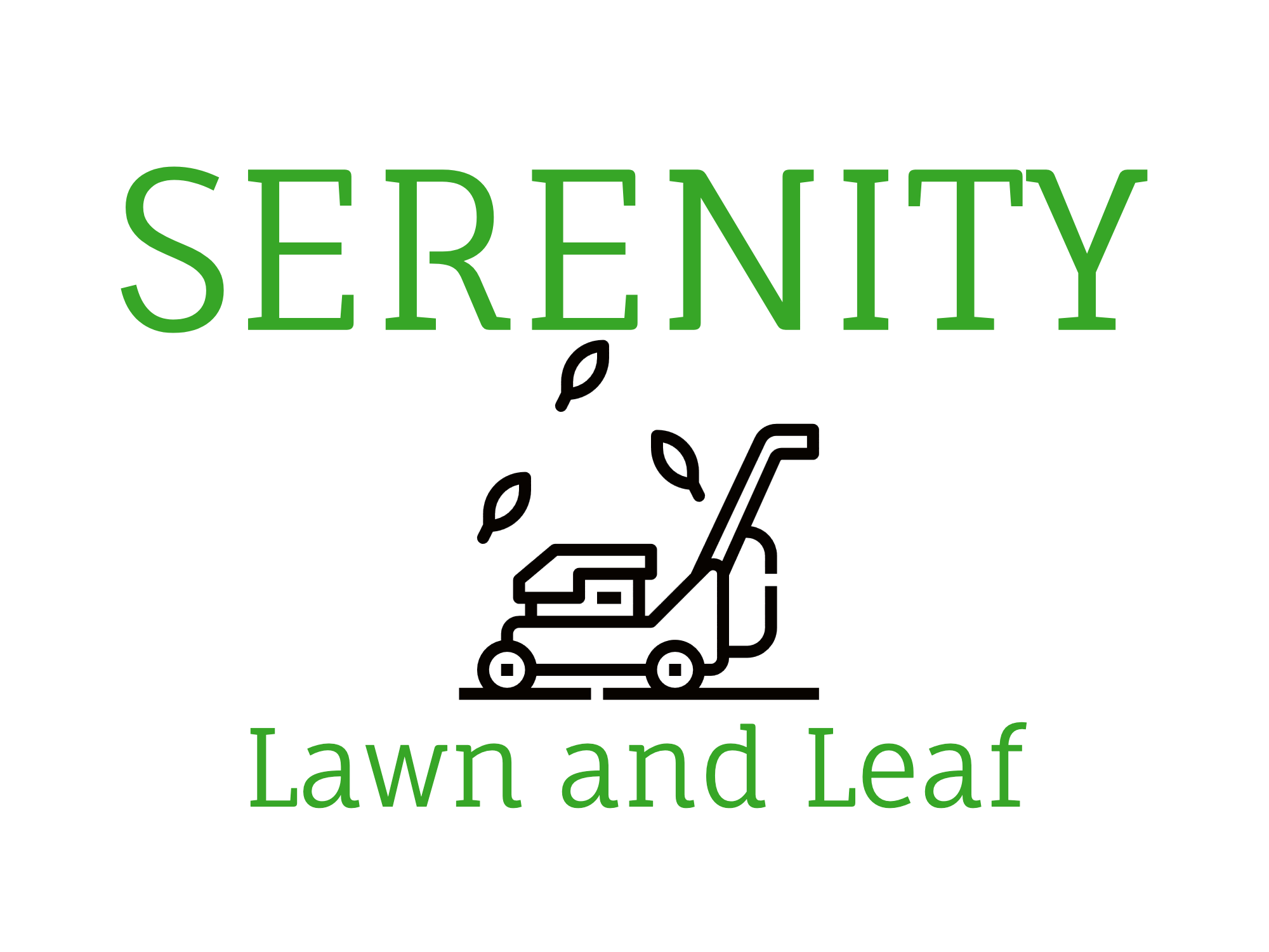 Serenity Lawn and Leaf logo