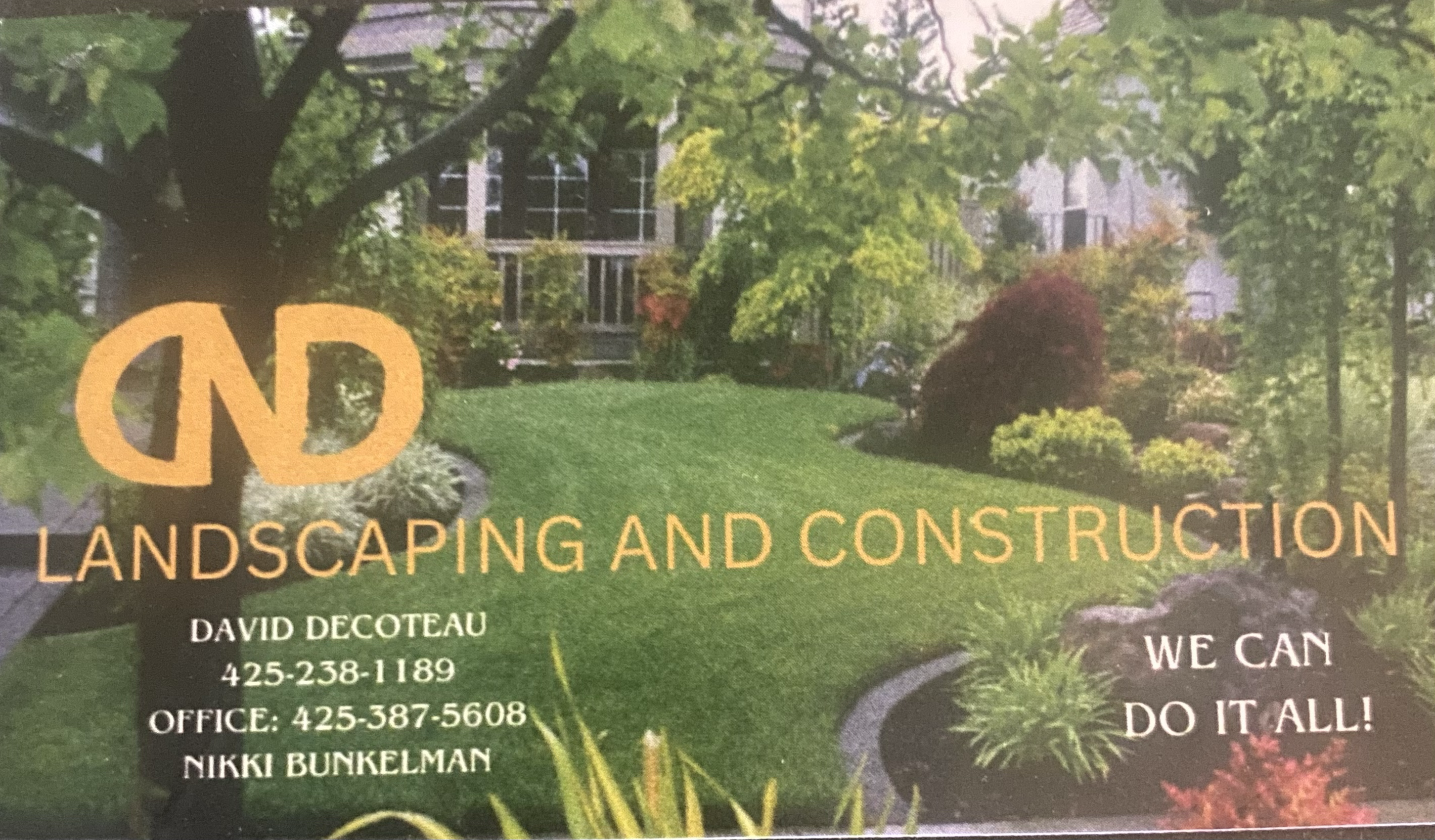 DND Landscaping and Construction logo