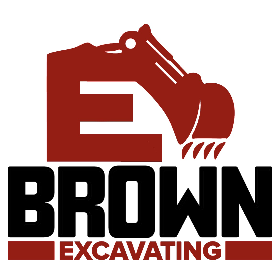 E Brown Excavating logo