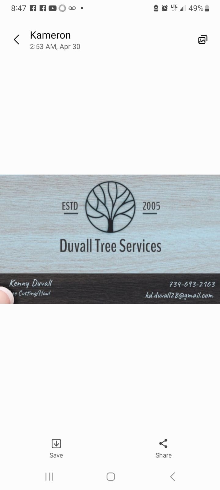Duvall tree service logo