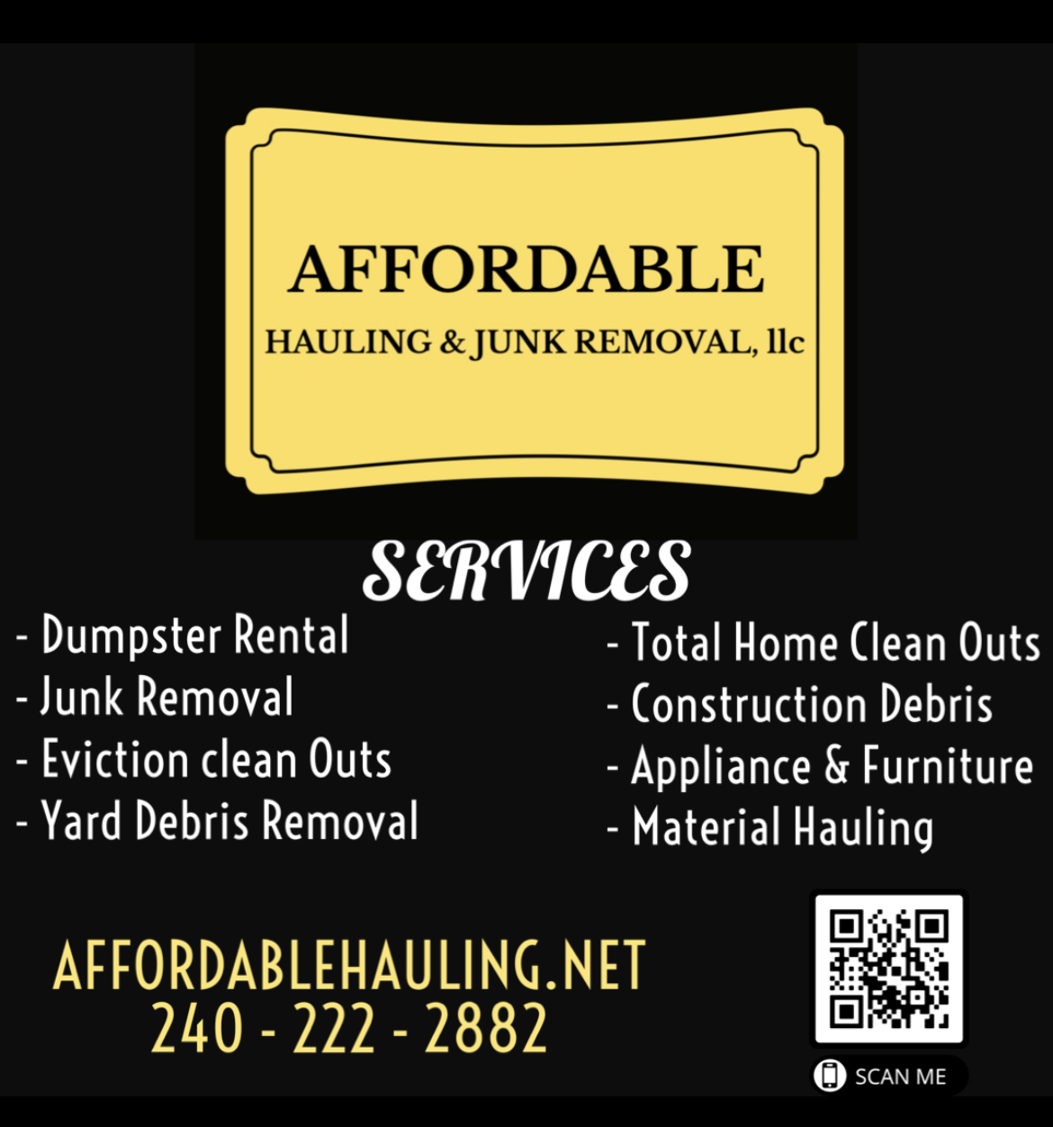 Affordable Hauling & Junk Removal logo