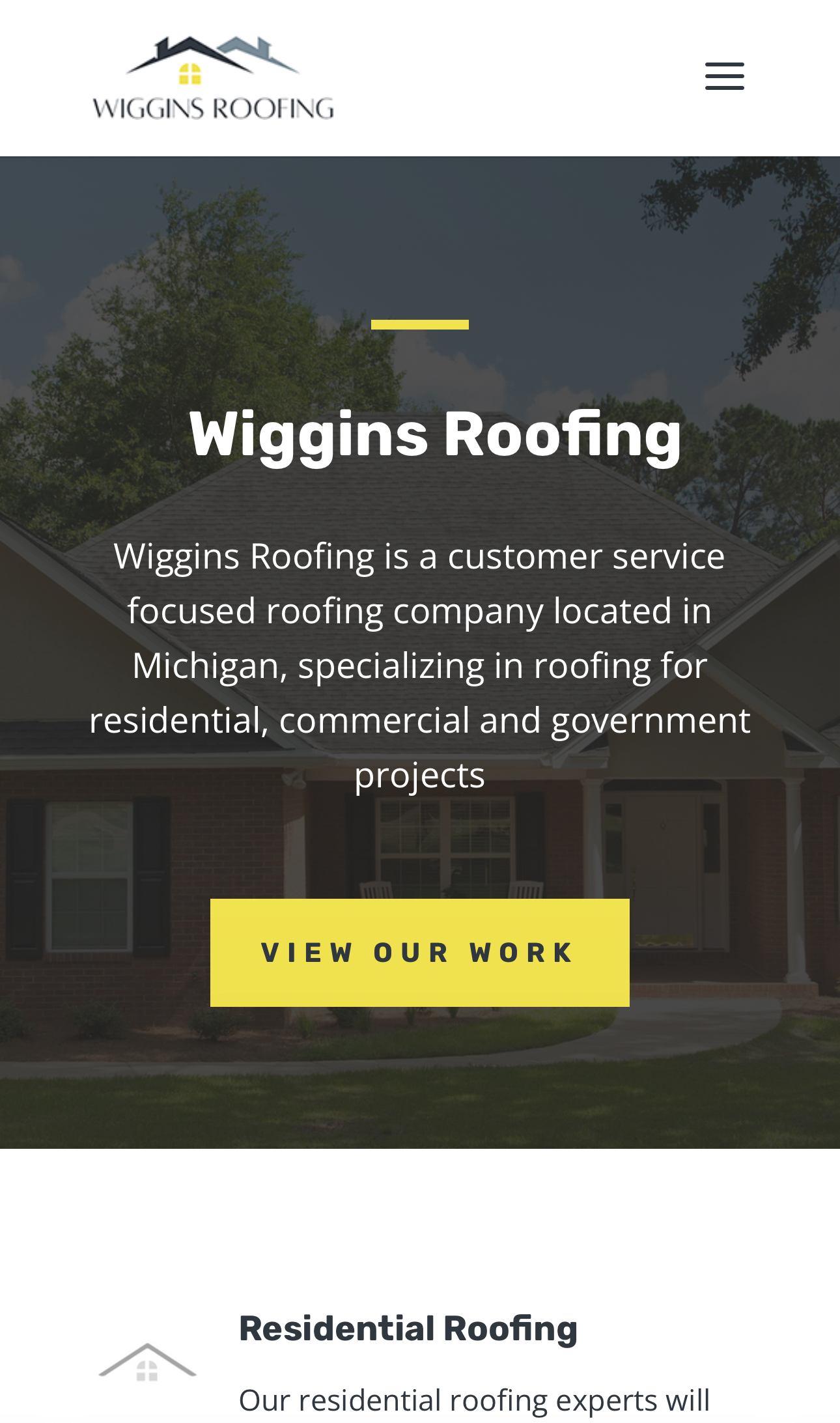 Logo for Wiggins Roofing