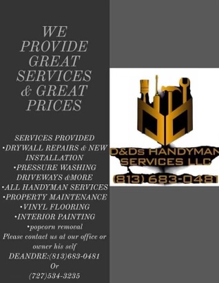 Logo for D&D Handy Services llc