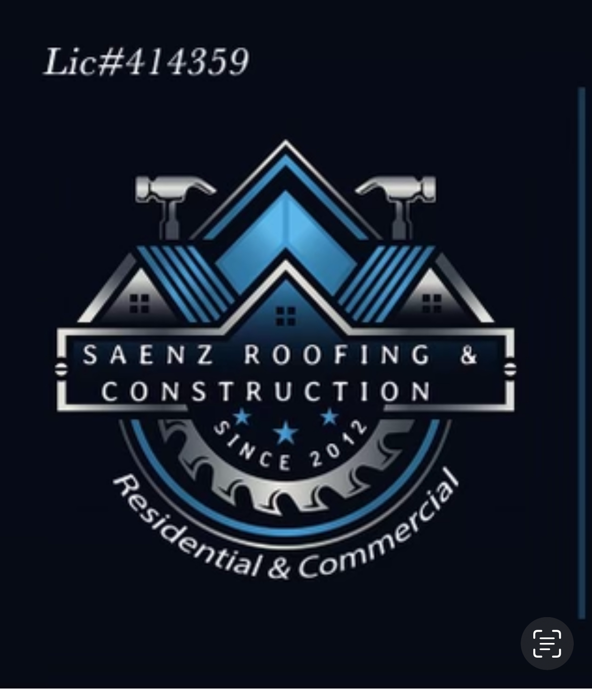 Saenz Roofing& Construction logo