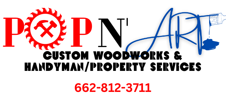 Pop N Art Woodworks and Property Services logo