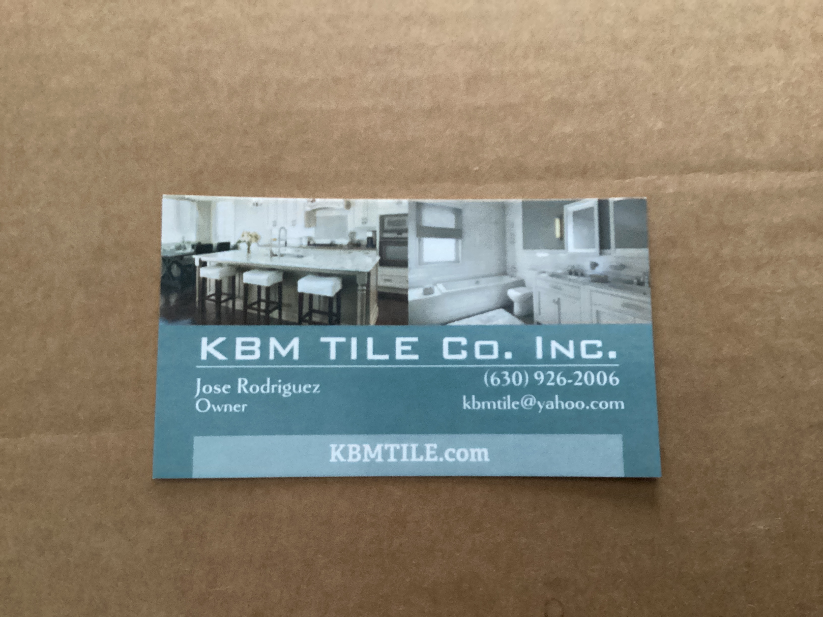 Logo for KBM Tile Co.