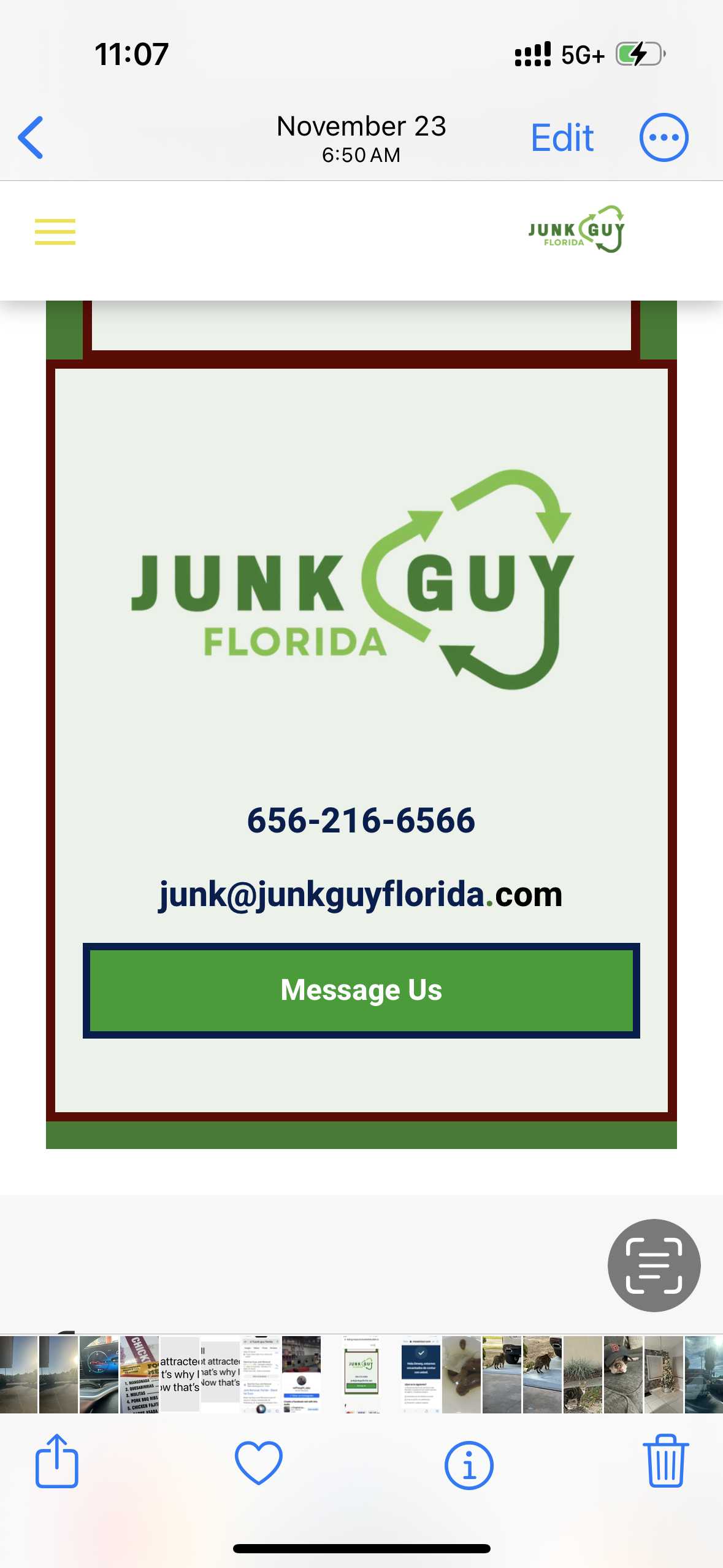 Logo for Junk Guy Florida