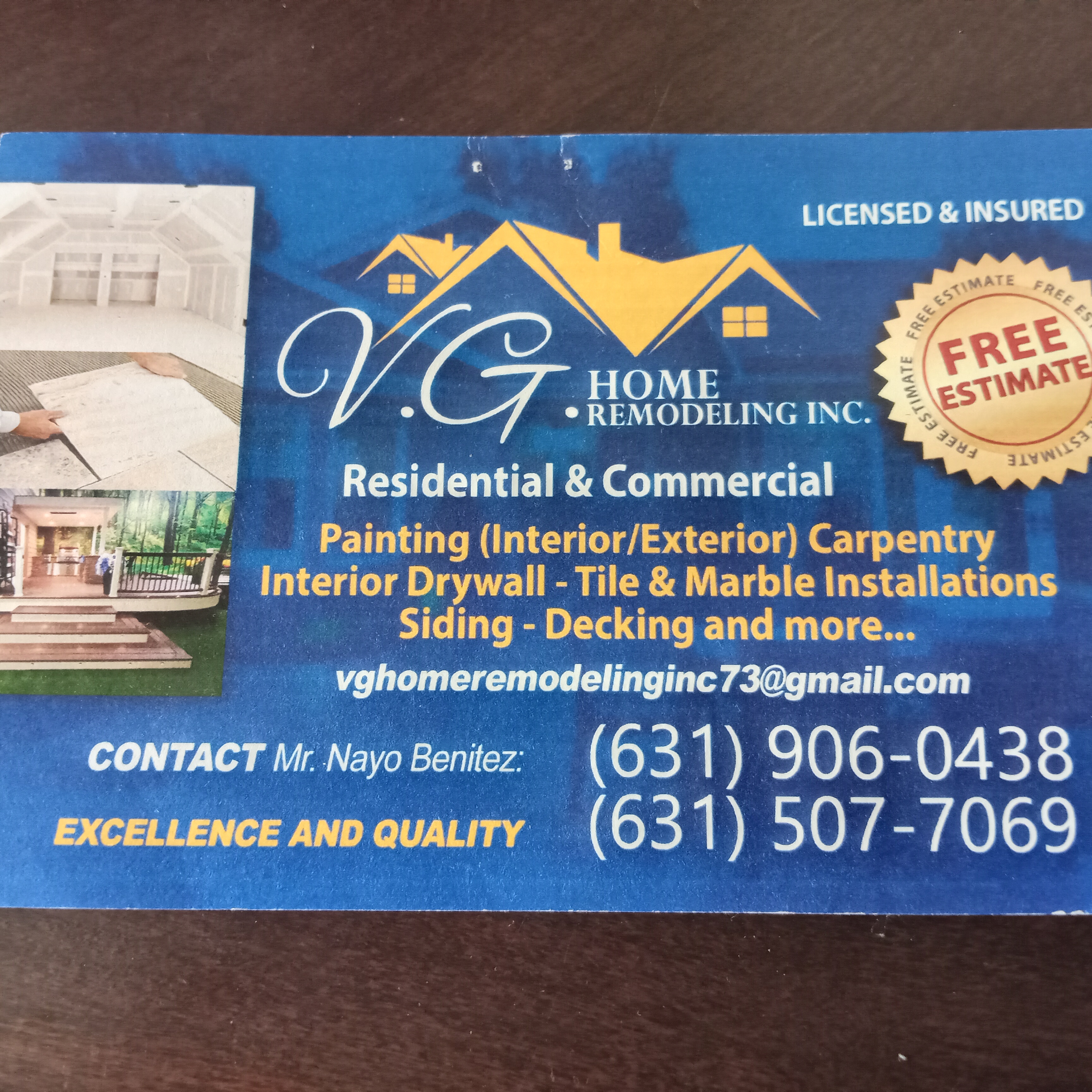 Logo for G.V.Home Remodeling Inc