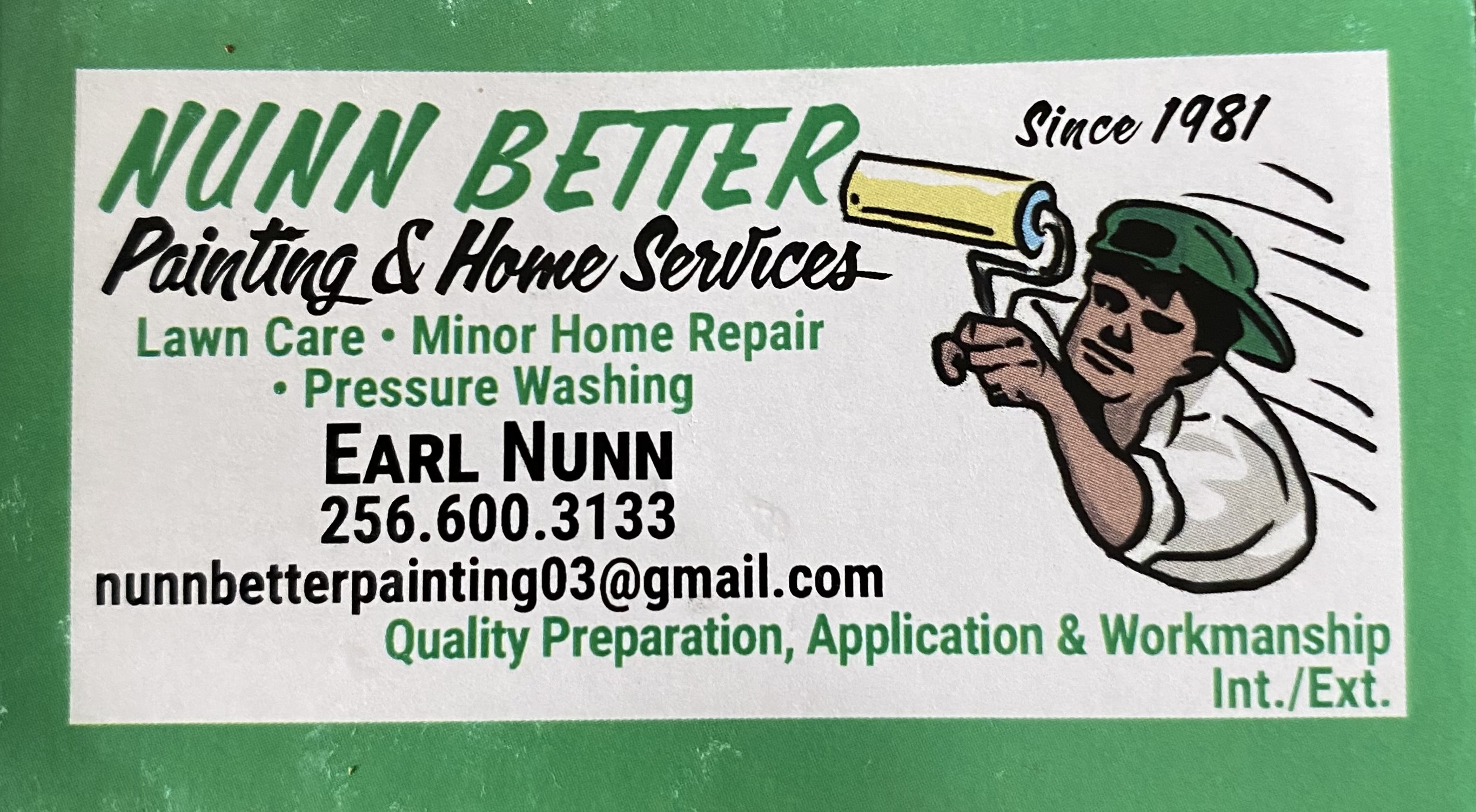 Logo for nunnbetter painting
