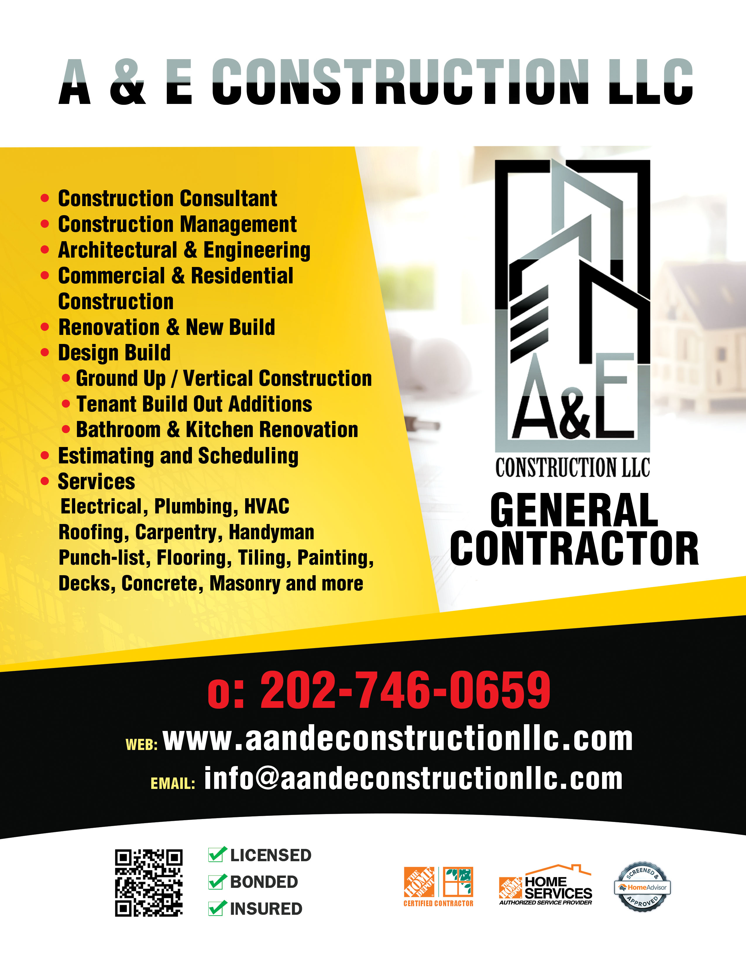 A & E Construction LLC logo