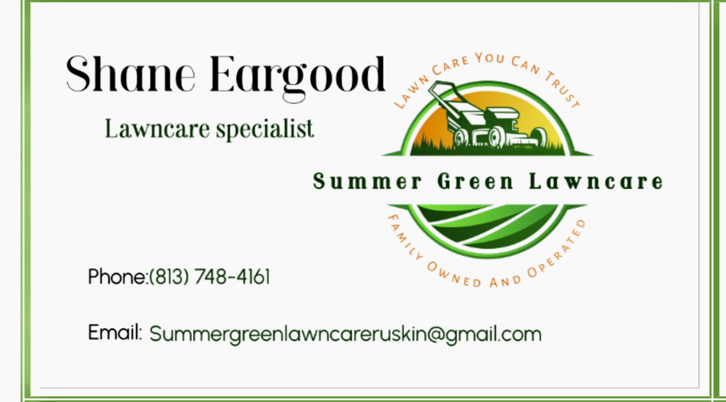Summergreen Lawncare logo