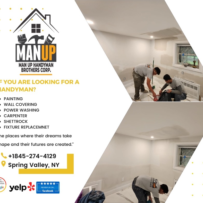 Logo for Man up Handyman Brothers Corp.
