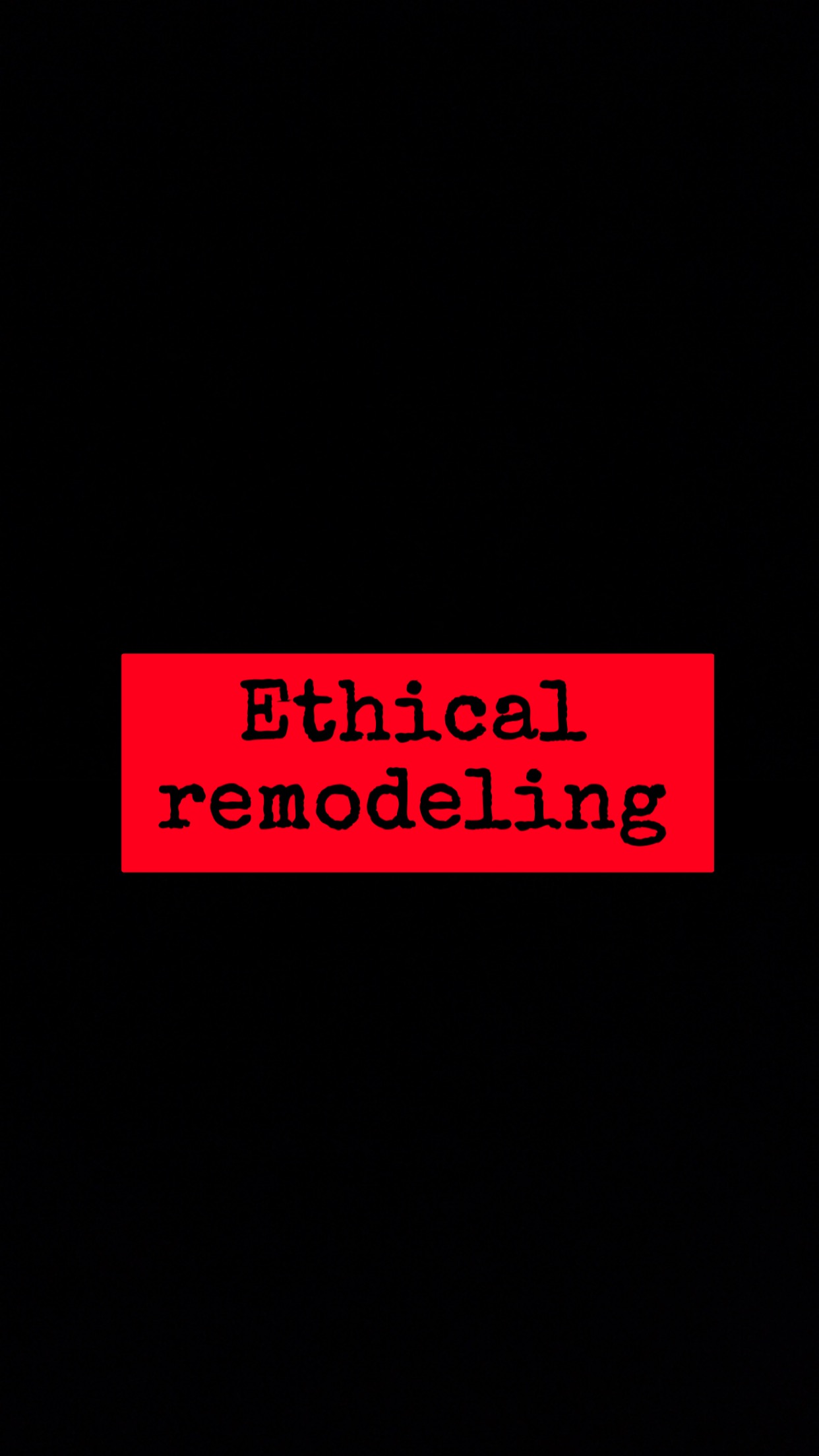 Avatar for Ethical remodeling