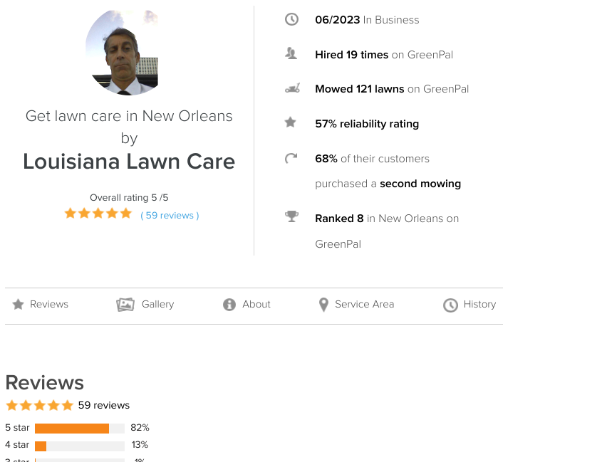 Logo for Louisiana Lawn Care