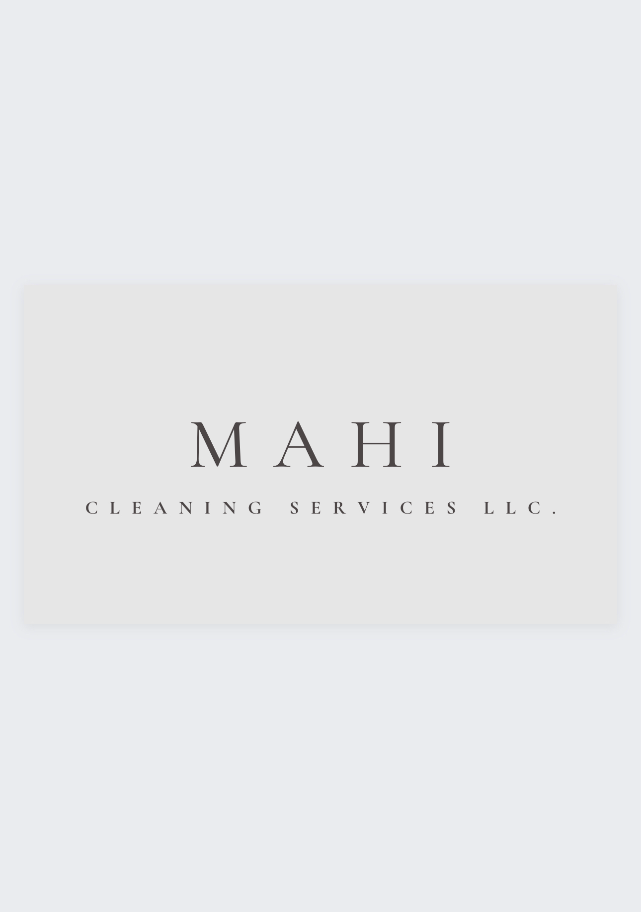 Logo for Mahi Cleaning Services LLC.