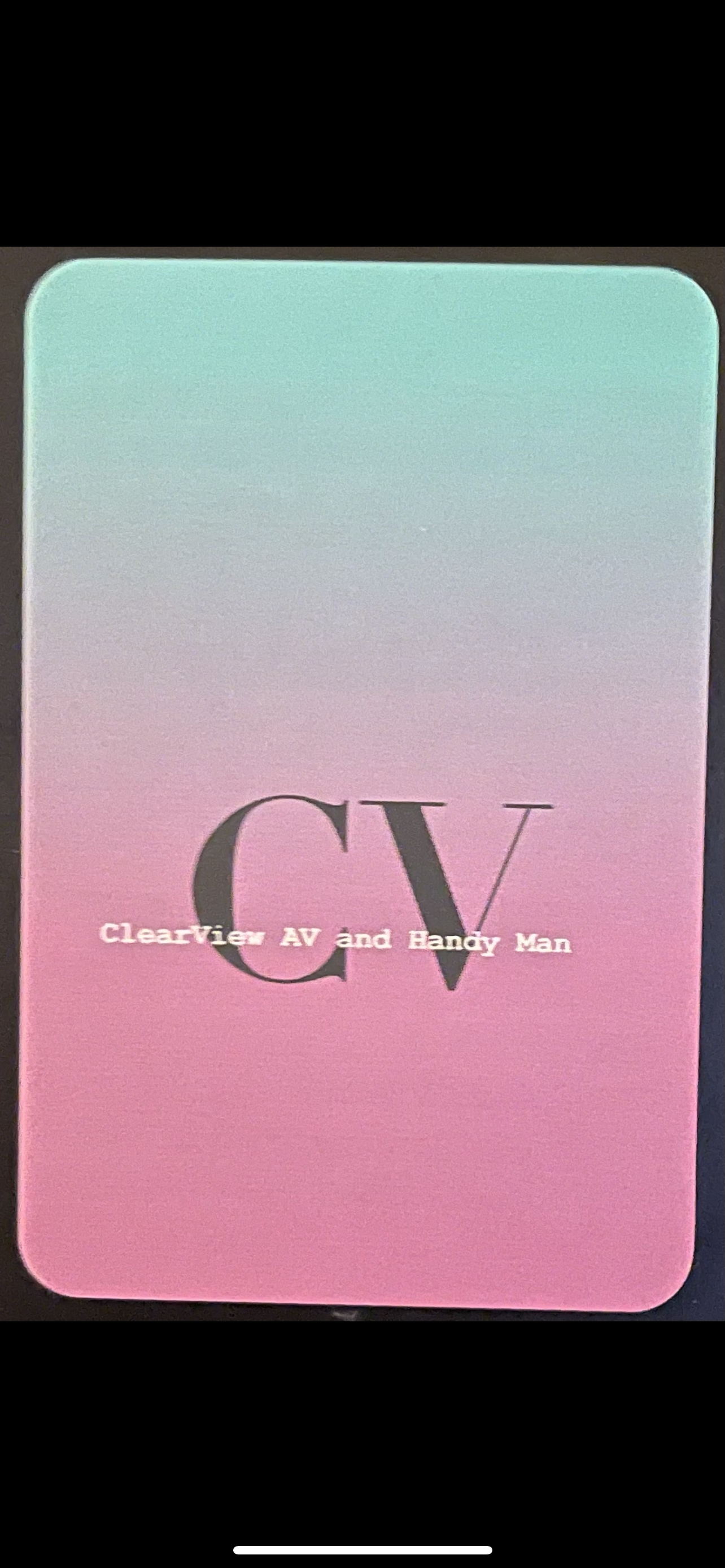 Logo for ClearView AV and Handy Services LLC